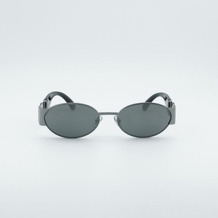Versace Versace VE2299 10016G Sunglasses Gunmetal Oval Frame, Grey Size ONE SIZE - 2 Thumbnail