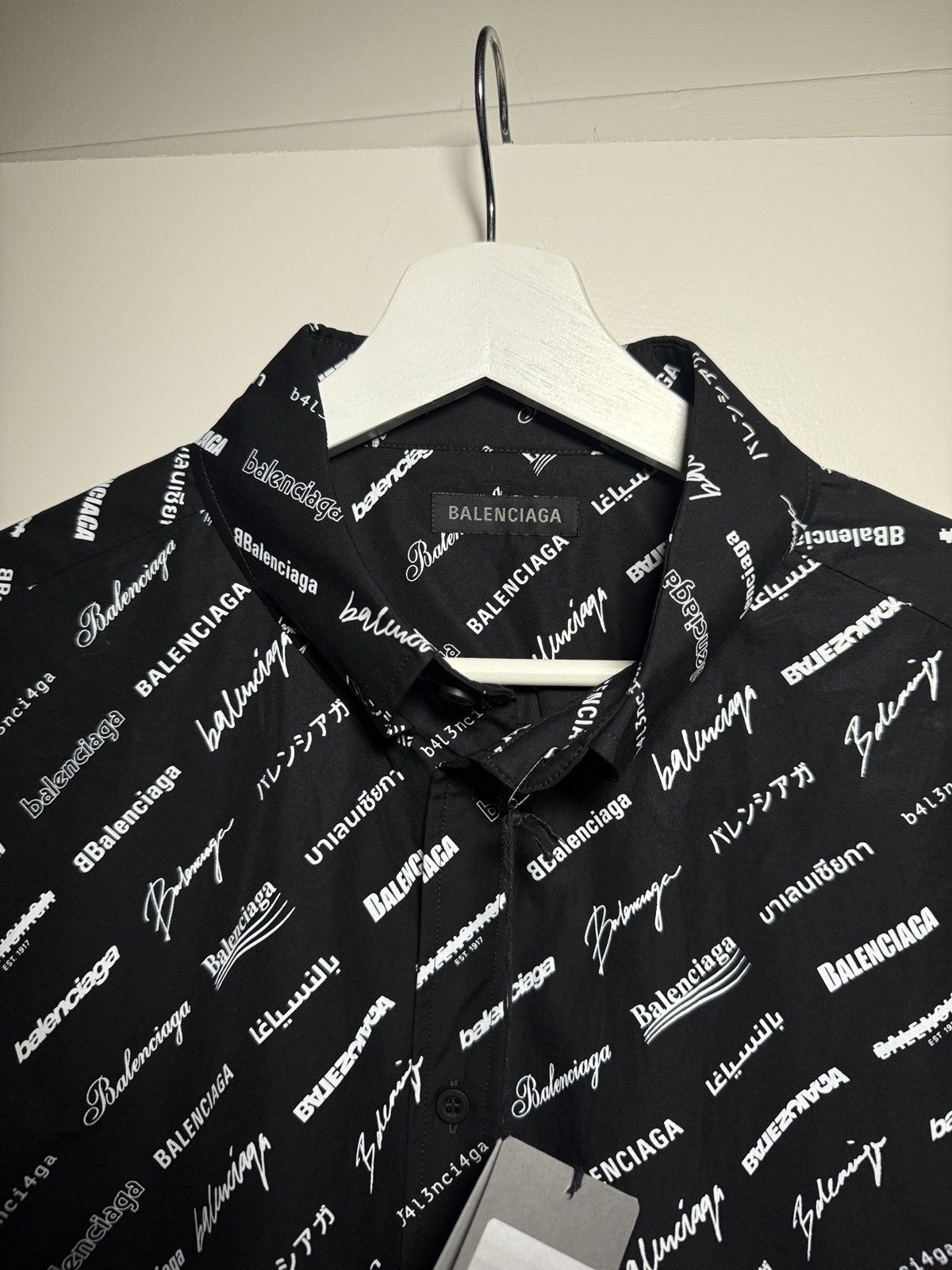 Balenciaga Balenciaga Signature Print Button-Up 39 Size US S / EU 44-46 / 1 - 4 Thumbnail