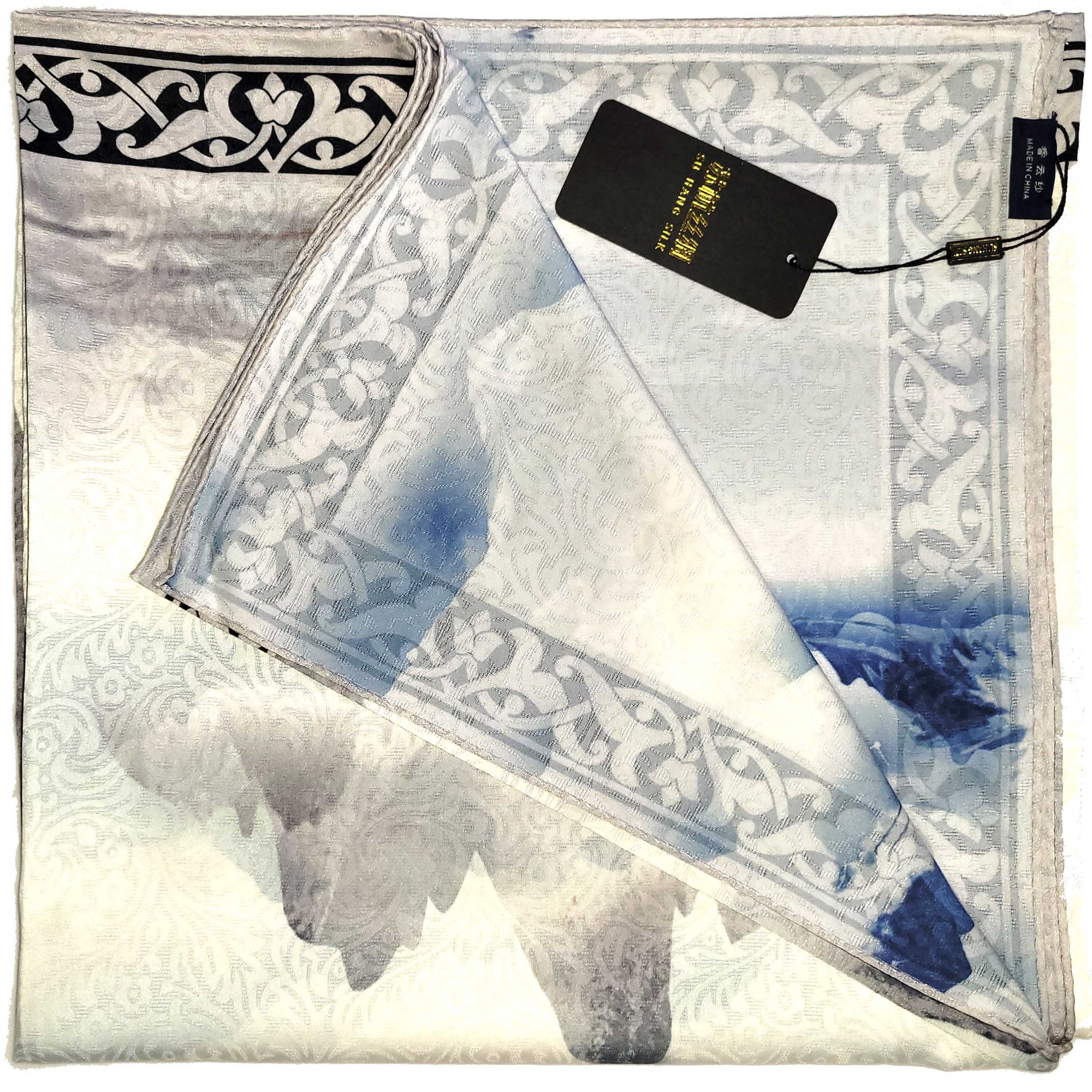 Other NWT Double Sided Silk Scarf 52"x52" Large Square Wrap 3251 Size ONE SIZE - 4 Thumbnail