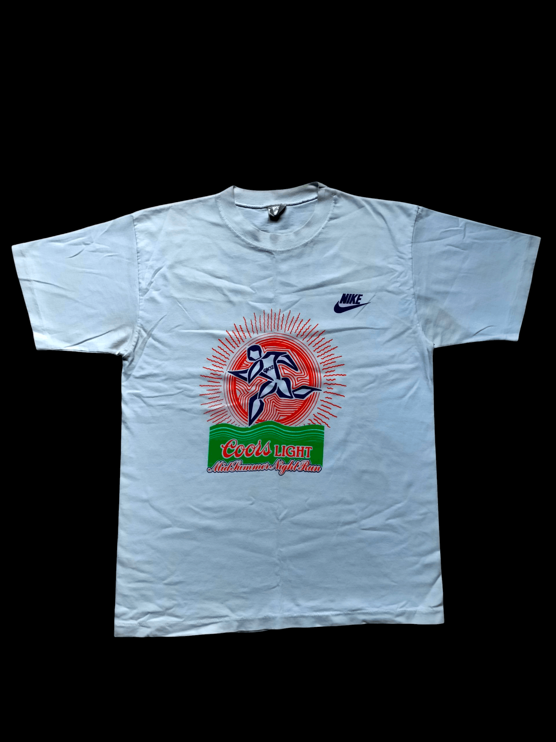 Nike Vintage 80s Nike Running white tee Size US L / EU 52-54 / 3 - 2 Thumbnail