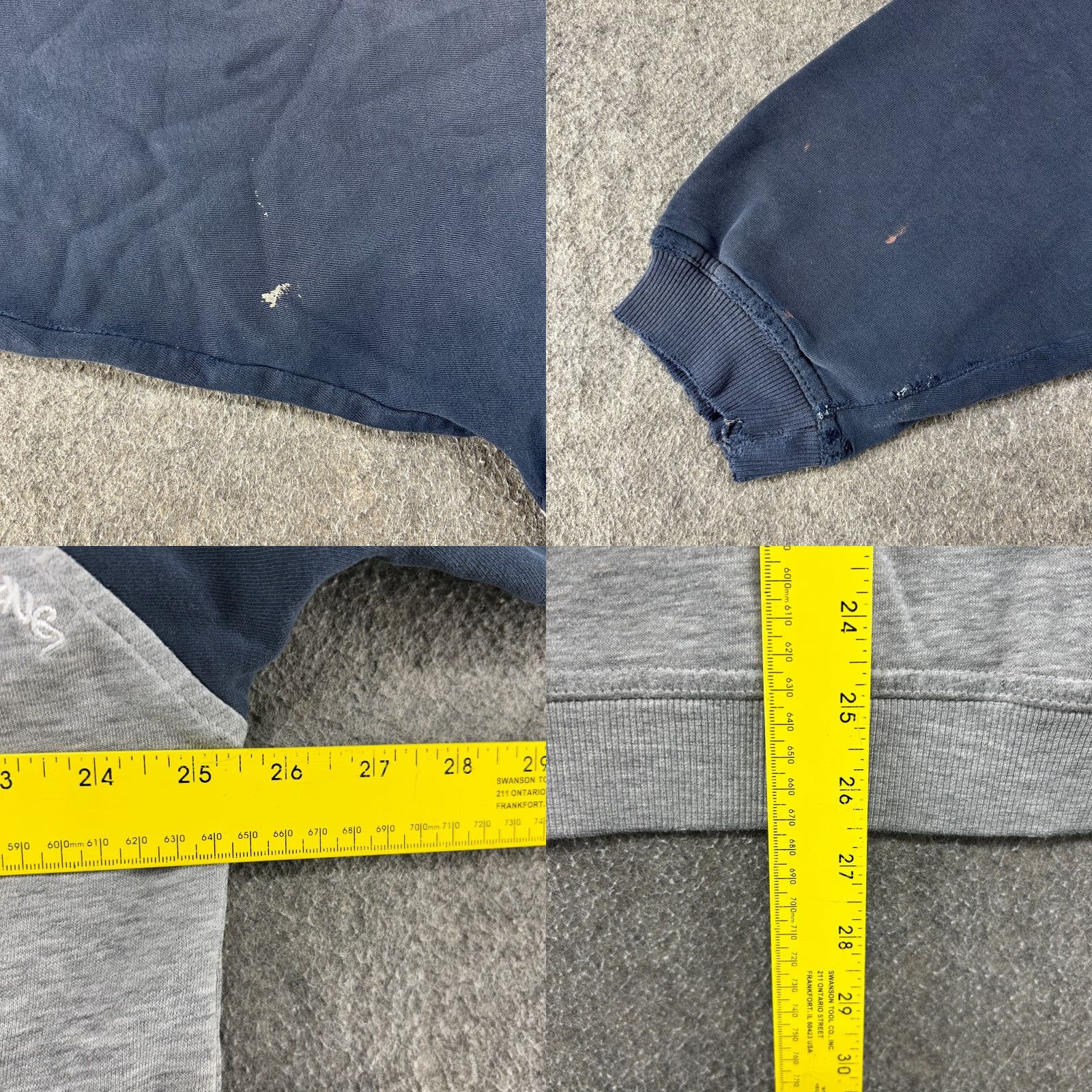 Billabong VINTAGE Billabong Hoodie Mens XL Gray Blue Navy Pullover Sweatshirt Thrashed 90s Hooded Pockets Crew Neck All Seasons Size US XL / EU 56 / 4 - 10 Thumbnail