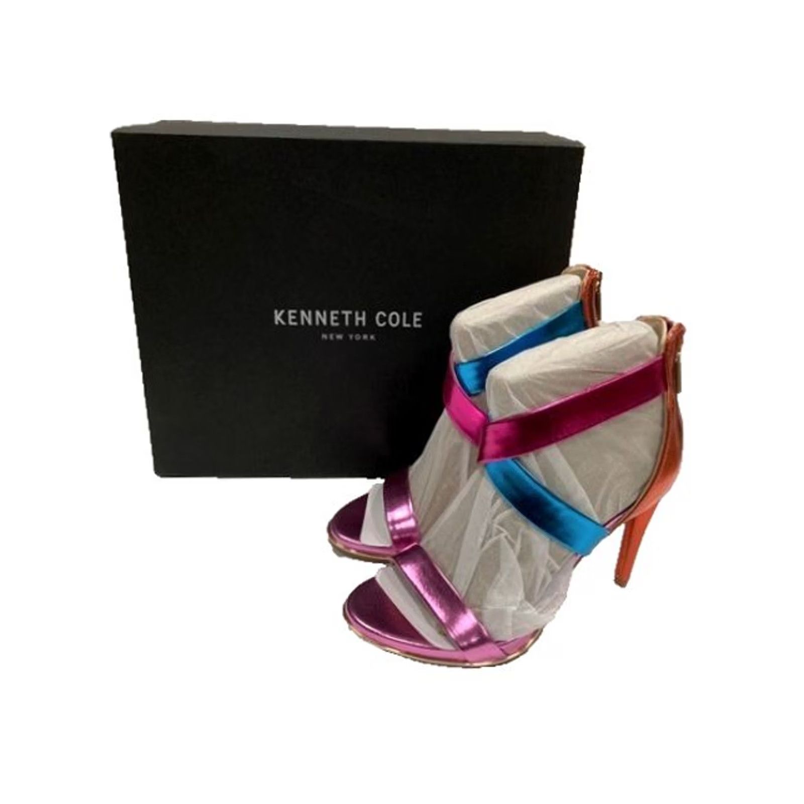 Kenneth Cole Kenneth Cole Women's Heels Brooke Cross Sandal KL23BRO02 Metallic Red Sandal Criss Cross Back Zip Strappy Heel Womens US 6 EU 36 UK 4 Size US 4 / IT 34 - 2 Thumbnail