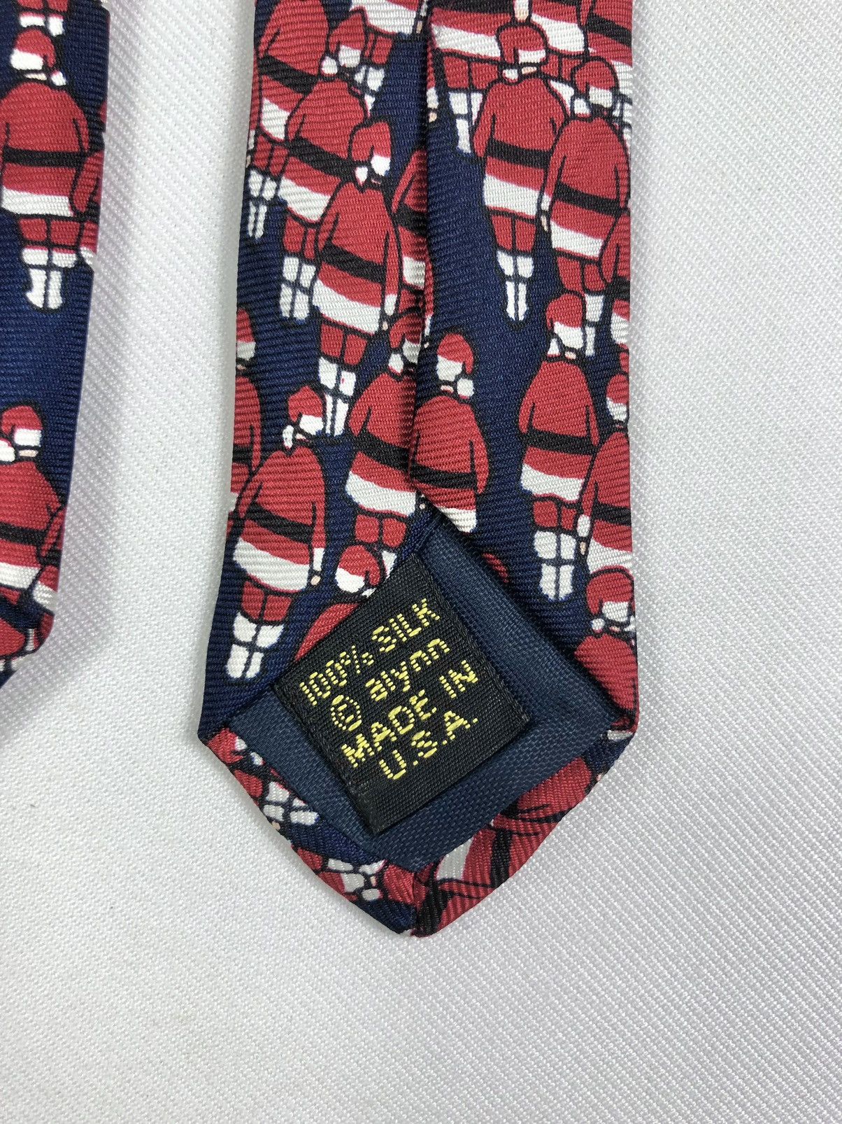 Vintage Vintage Alynn Neckwear A Parade of Santas Overprint Silk Tie Size ONE SIZE - 6 Thumbnail