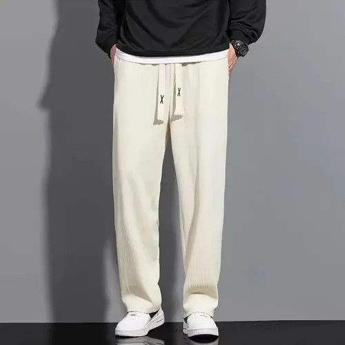 Image of Vintage Men Casual Pants Solid in White (Size 36)