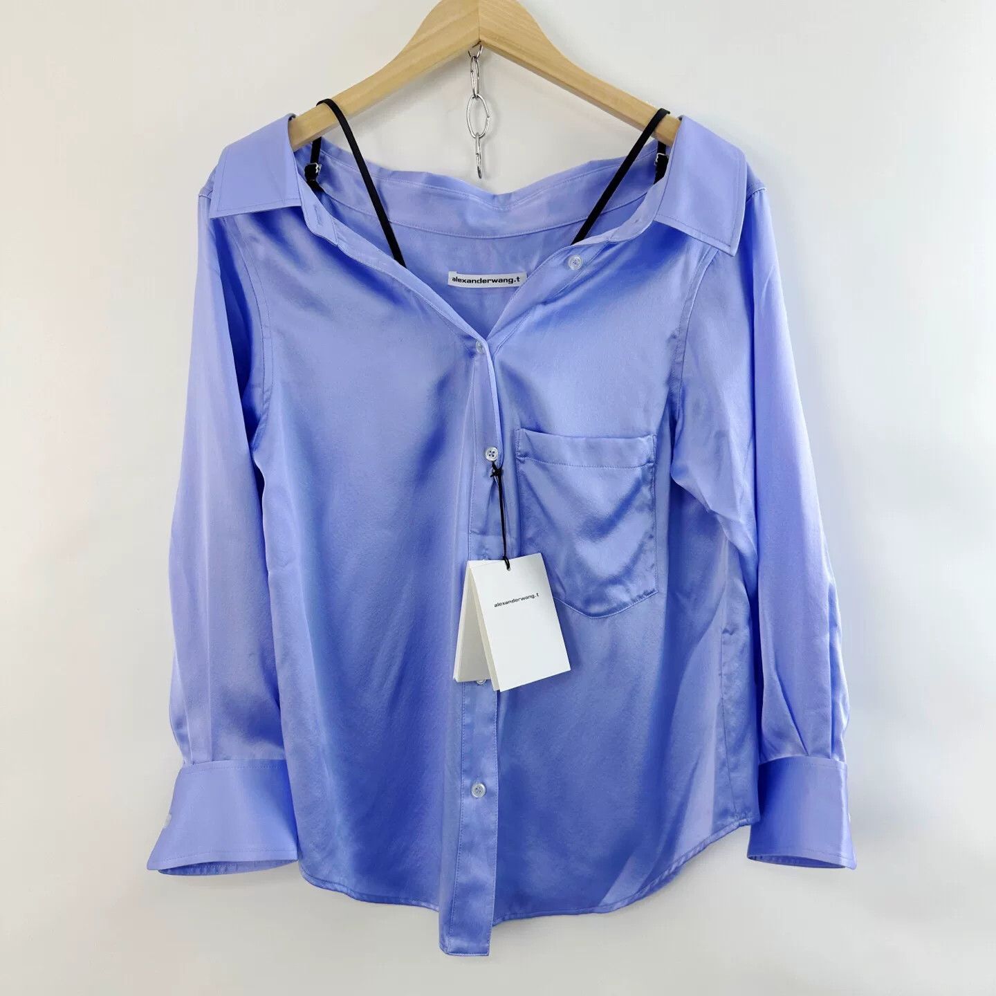 Alexander Wang Alexander Wang Blue Rhinestone Letter Camisole Size S / US 4 / IT 40 - 1 Thumbnail