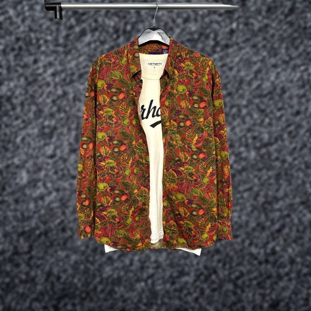 Gap Gap Vintage Mens Flannel Shirt Floral Print Size L Size US L / EU 52-54 / 3 - 1 Thumbnail