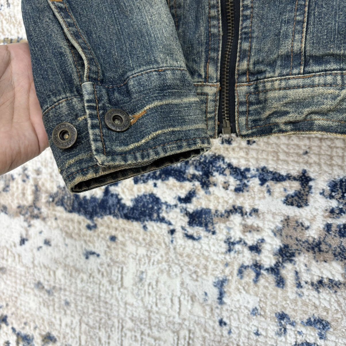 Other IN THE ATTIC DISTRESSED STUDED PUNK STYLE DENIM JACKET Size M / US 6-8 / IT 42-44 - 10 Thumbnail