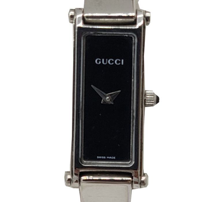 Gucci Gucci Bangle Watch 1500l Quartz Black Dial Stainless Steel Battery Operated Dress Fashion 