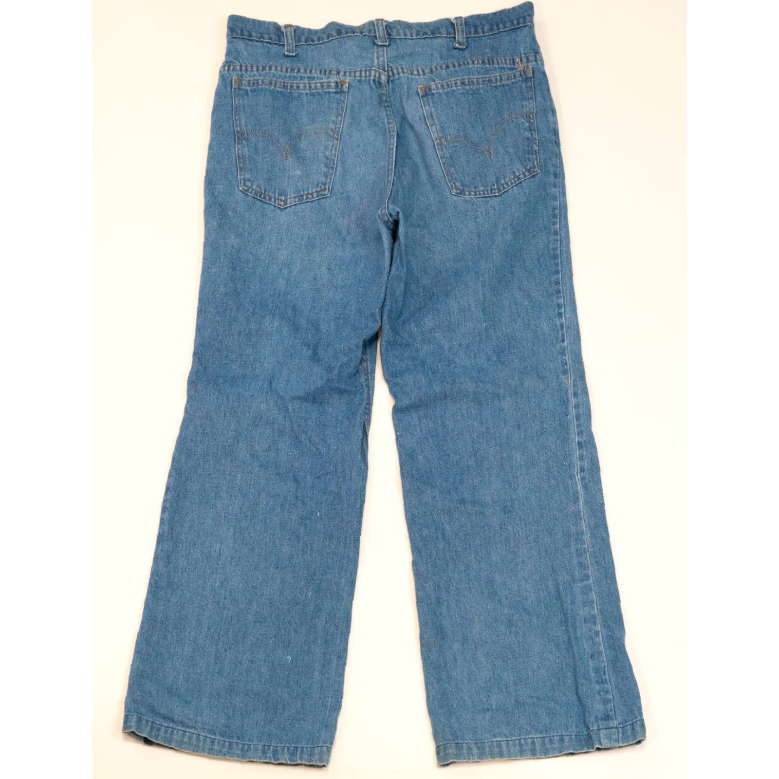 Levi's VINTAGE Levi's 501 Orange Tab True VTG Denim Jeans 33x30 Bell Bottom 70s 646 RARE ERROR Size US 33 - 3 Thumbnail