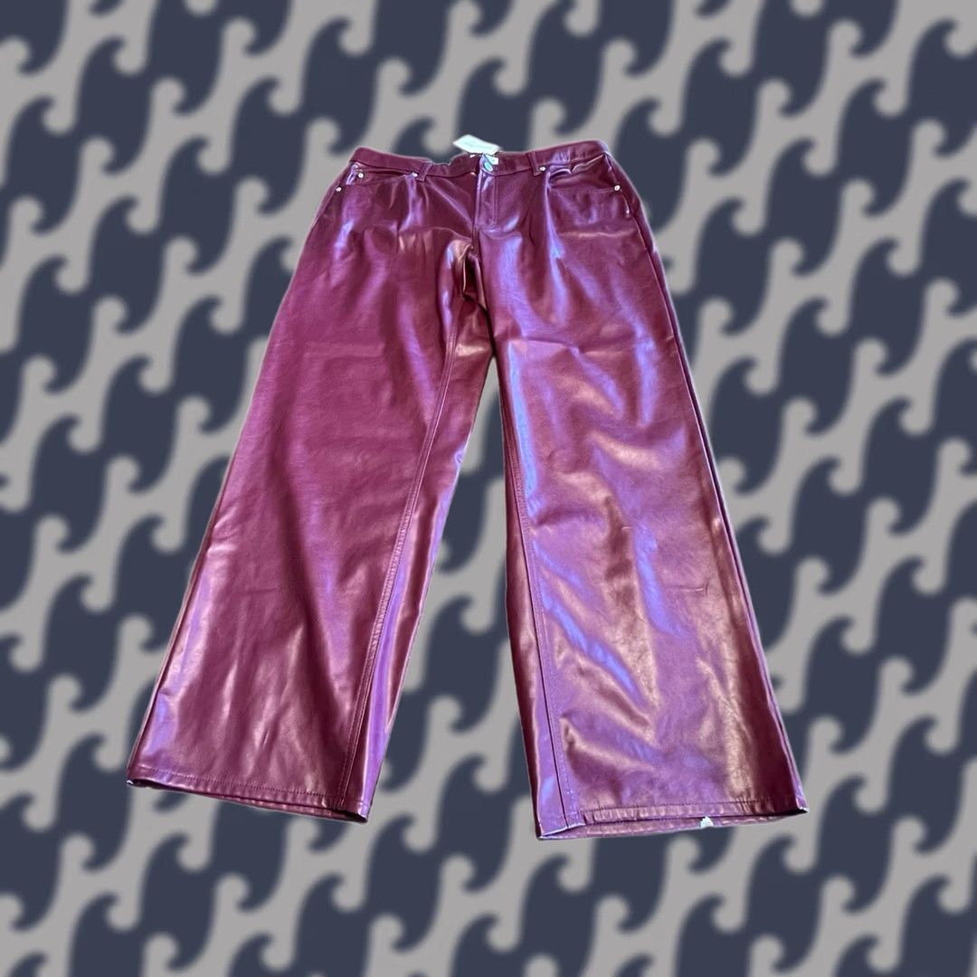 Vintage VINTAGE Universal Thread Womens Mid Rise 90s Faux Leather Pants Magenta 16R NWT Women's Pants Size 38" / US 16 / IT 52 - 1 Thumbnail