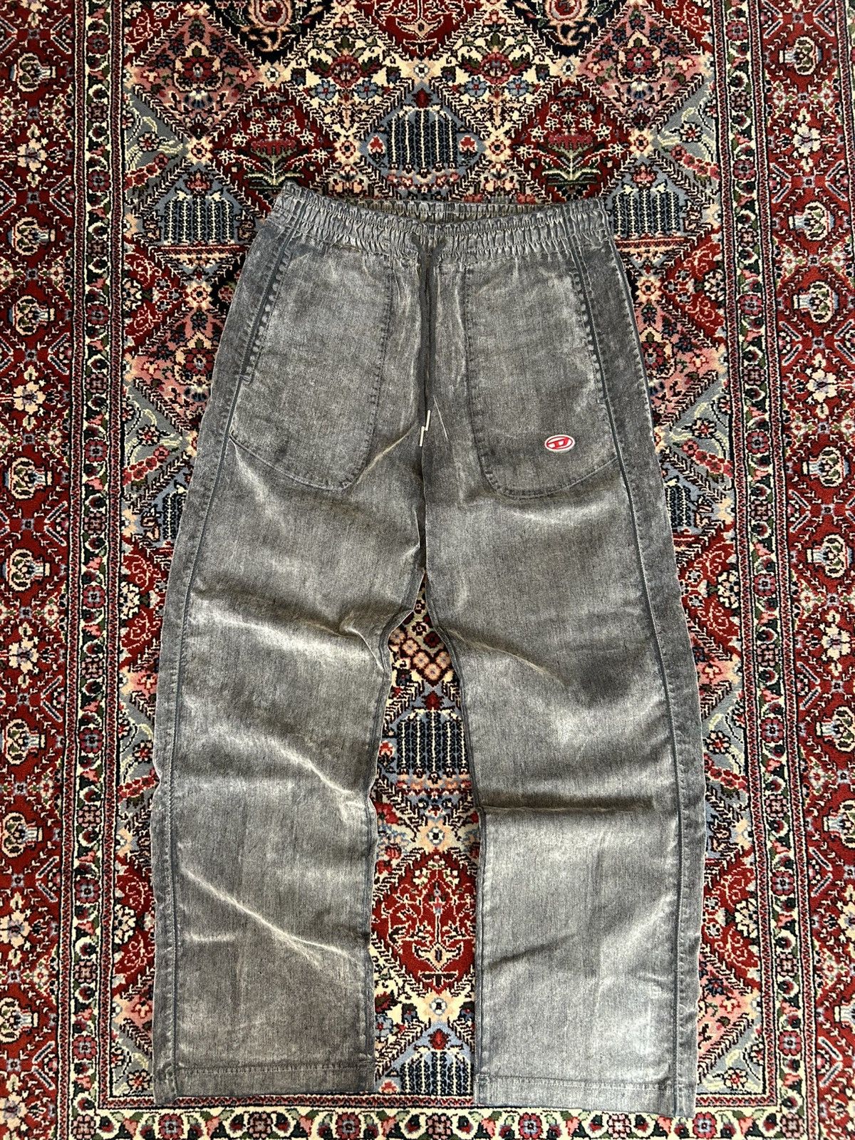 Diesel Velvet/Silver Stretch Denim Joggers