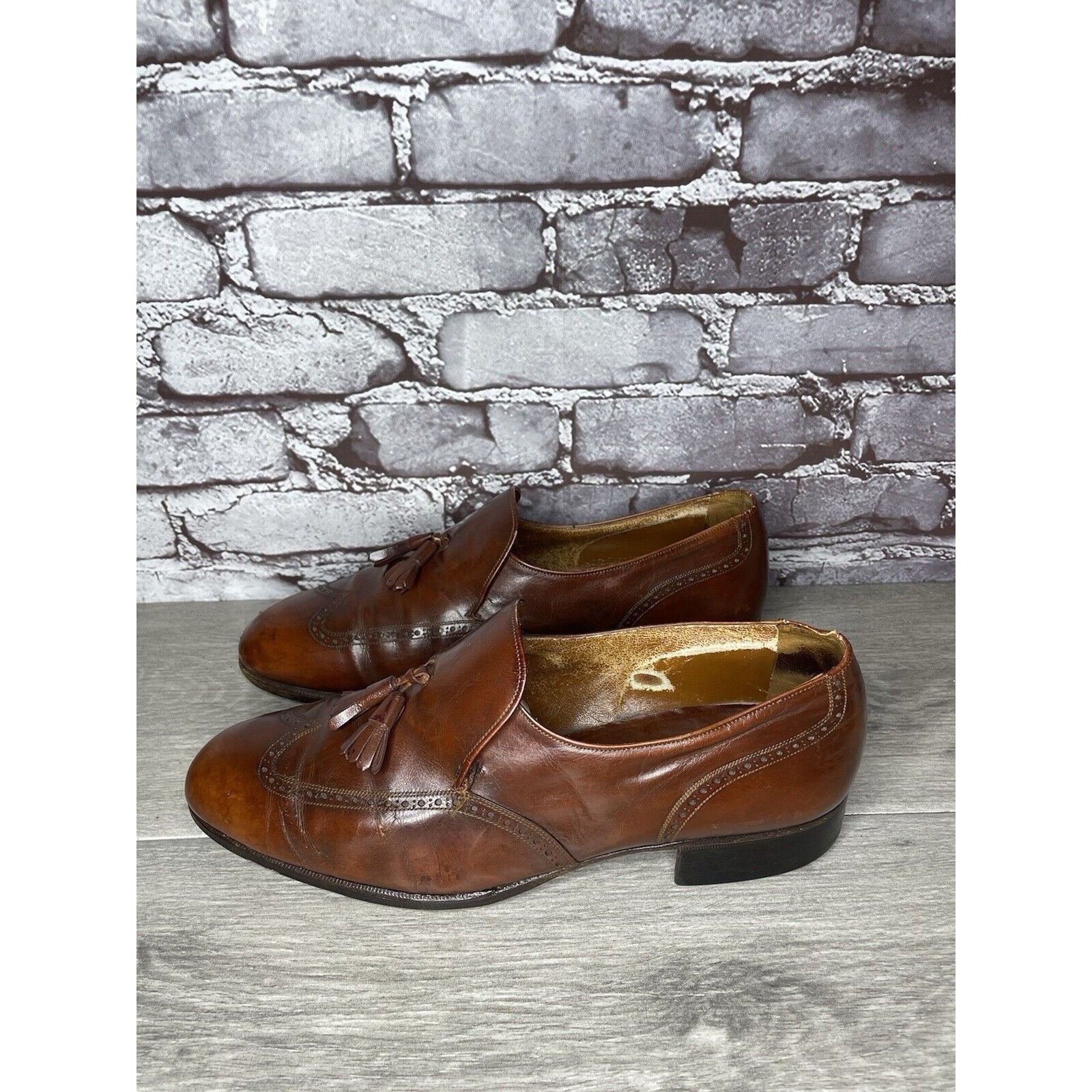 Bally Bally Satolas Brown Leather Wingtip Tassel Loafer Dress Shoe Size US 10 / EU 43 - 19 Thumbnail