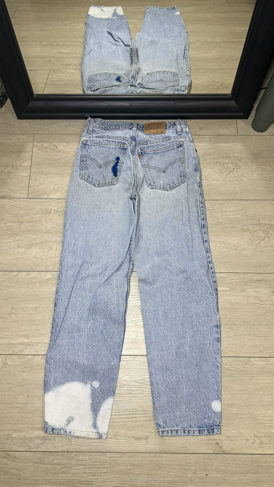 Levi's Vintage Thrashed 1990s Levi’s 550 Student Orange Tab Denim Size 28" / US 6 / IT 42 - 1 Thumbnail