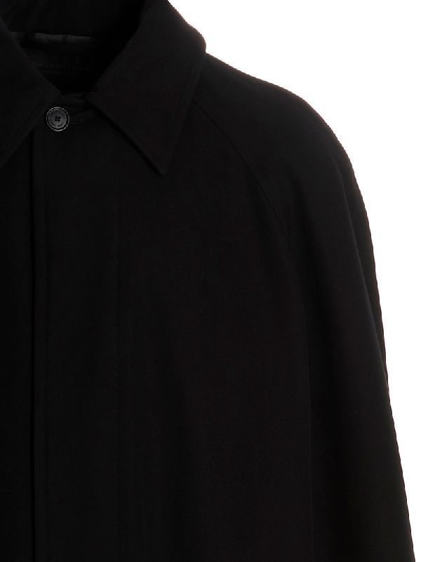 Balenciaga o1w1db11225 Raglan Carcoat in Black Size US XXL / EU 58 / 5 - 4 Thumbnail