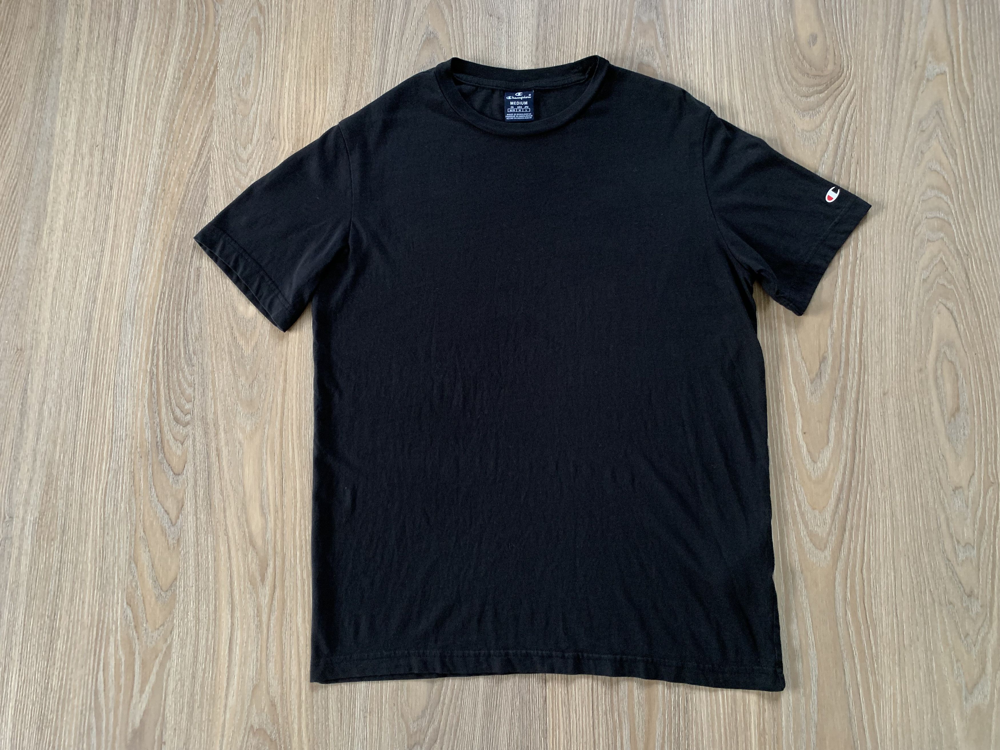 Champion Champion Cotton Black Basic Mini Logo T-Shirt Size US M / EU 48-50 / 2 - 2 Thumbnail