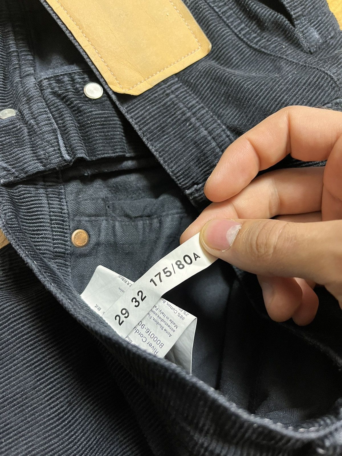Acne Studios Acne Studios Corduroy Black Straight Denim Size US 30 / EU 46 - 8 Thumbnail