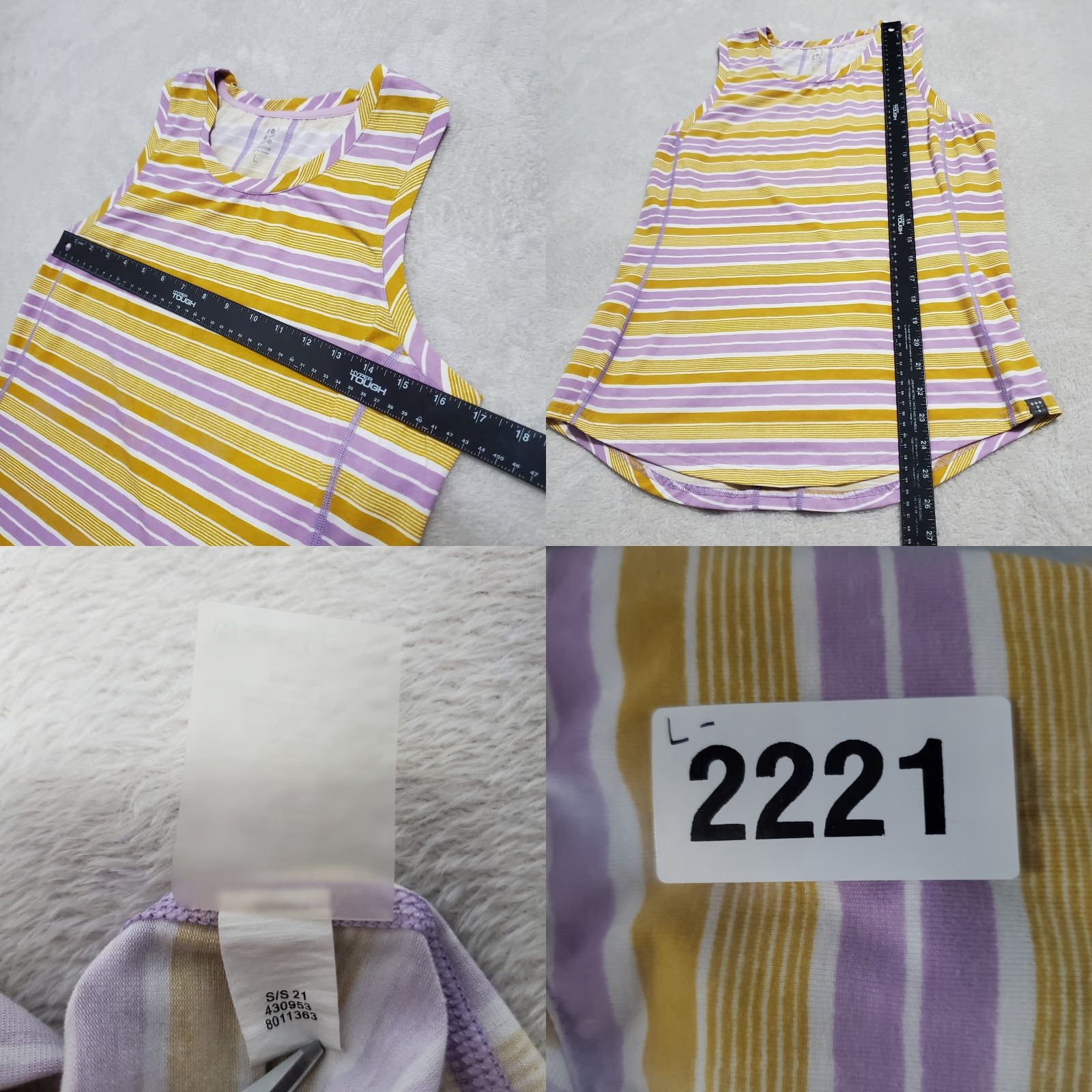 Vintage VINTAGE Title Nine Top Women L Purple Orange Striped Sleeveless Tank Rounded Hem Size L / US 10 / IT 46 - 8 Thumbnail