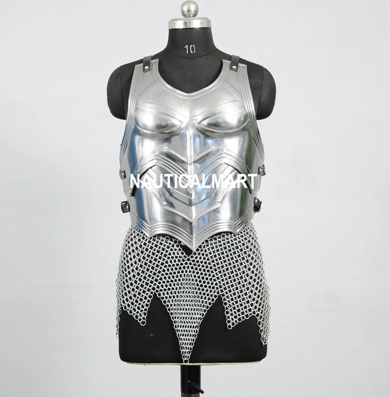 Other Medieval Cuirass Half Armor Set Steel With Chainmail Size ONE SIZE - 1 Thumbnail