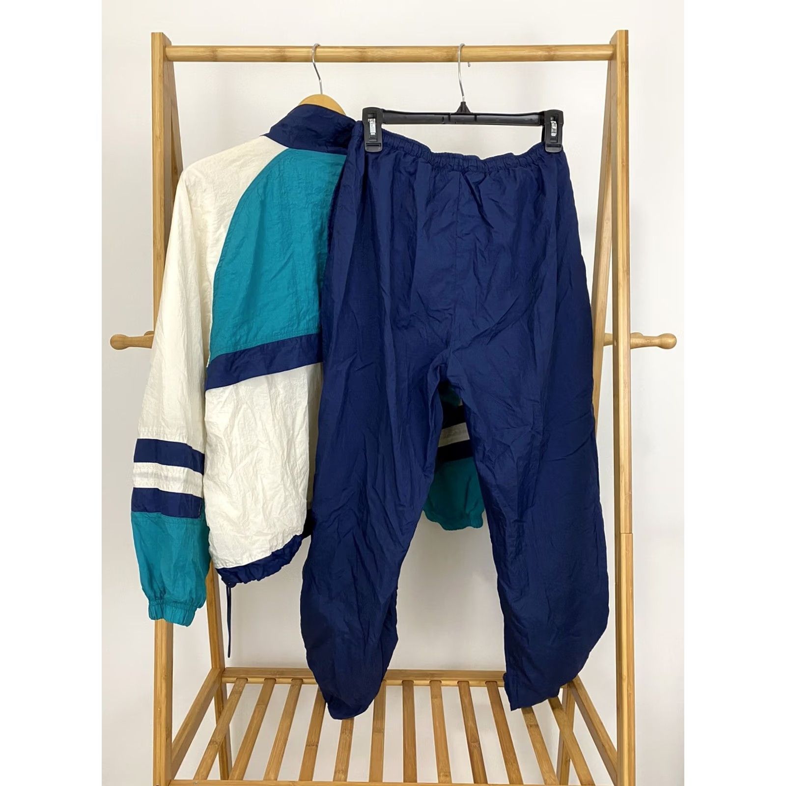 Nike VTG Nike Women's Tracksuit Set Windbreaker Jacket & Pants M Multicolor Colorful 90s Style Mens Womens Boys Girls Size 32" / US 10 / IT 46 - 2 Thumbnail