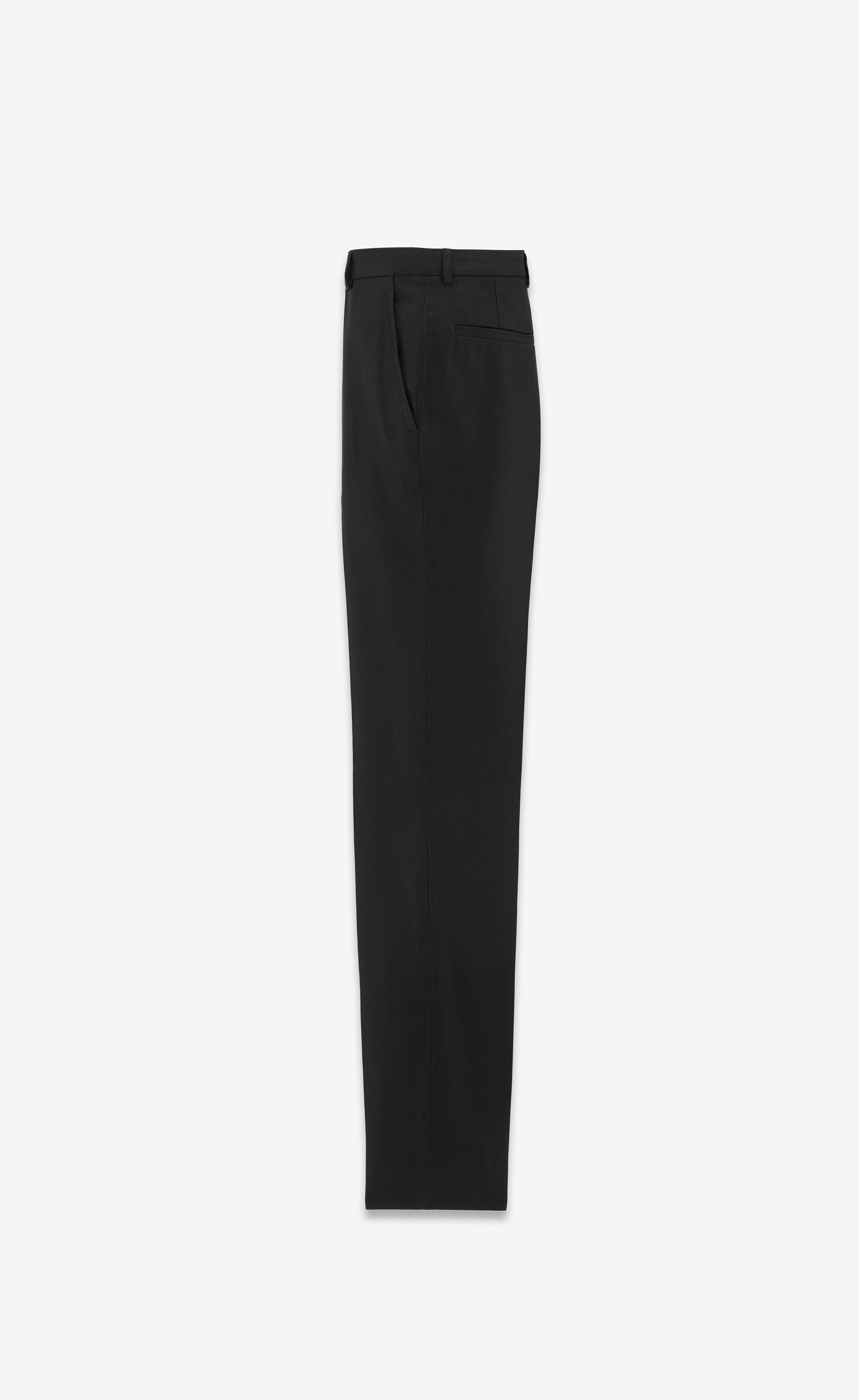 Saint Laurent Paris oc11z1225 774421 High Waisted Pants in Faille in Black Size US 38 / EU 54 - 2 Thumbnail