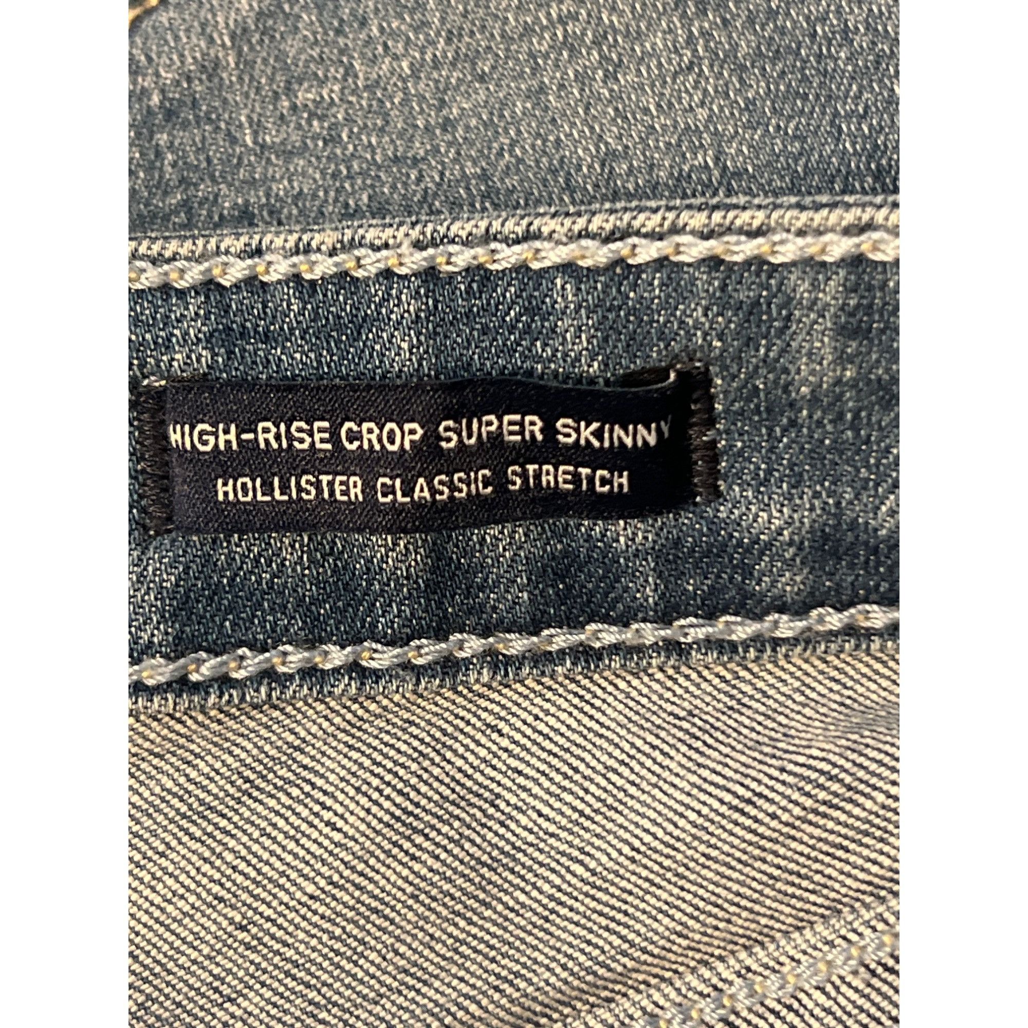 Hollister Hollister High Rise Crop Super Skinny Blue Jeans Classic Str Size 29" - 8 Thumbnail