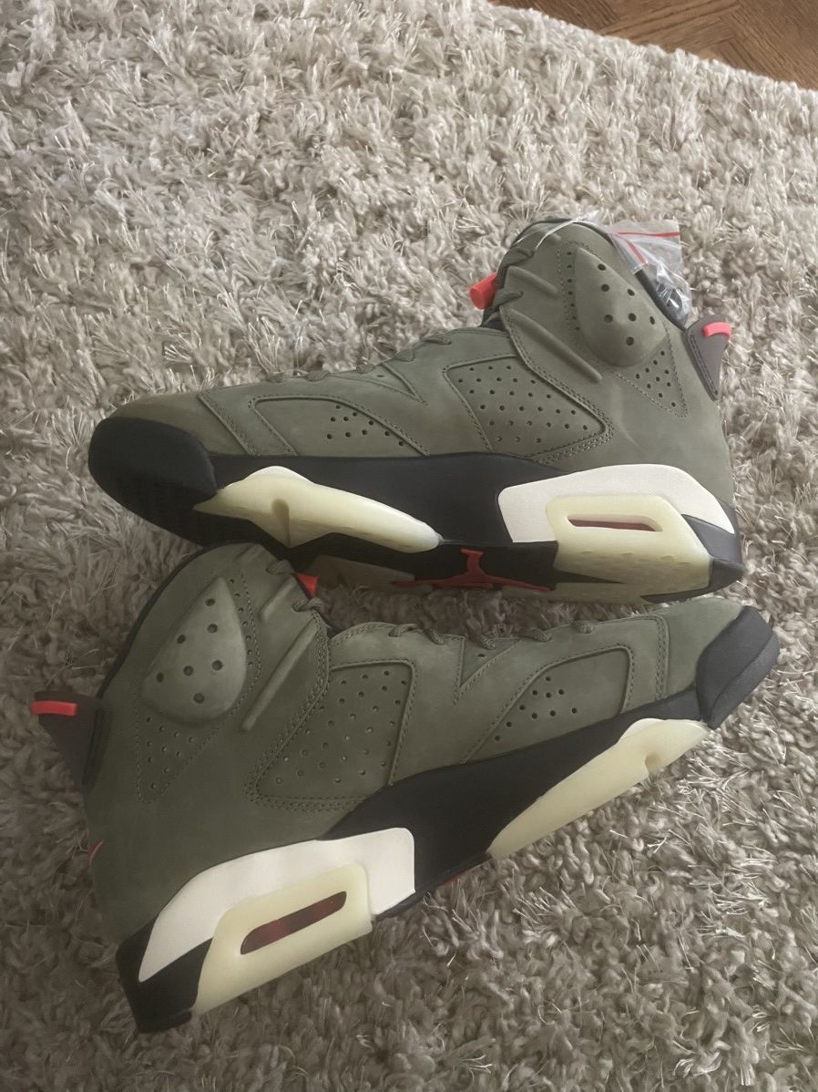 Jordan Brand × Travis Scott Jordan 6 Travis Scott Olive sz 11 Size US 11 / EU 44 - 3 Thumbnail