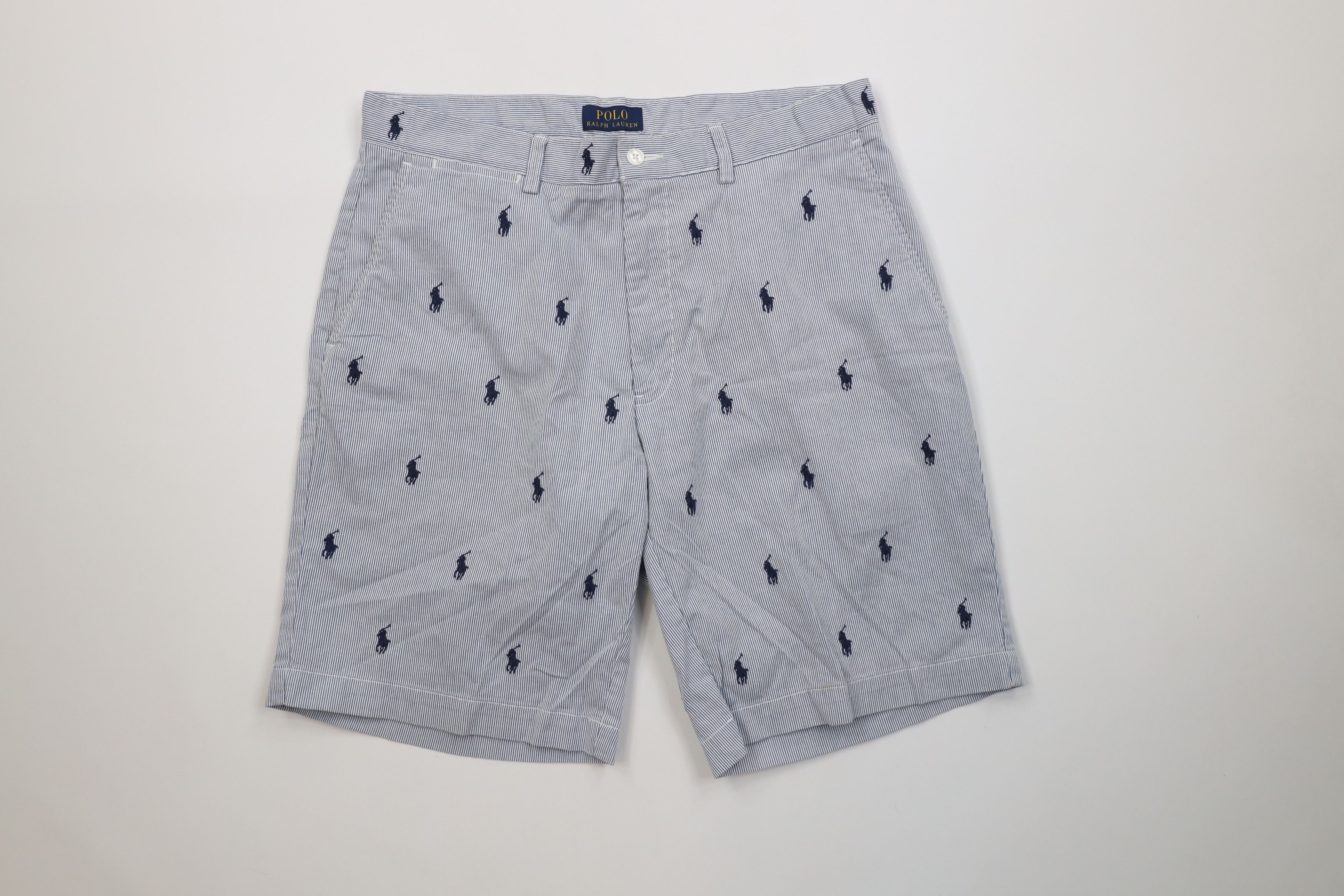 Polo Ralph Lauren Vintage Ralph Lauren Pony All Over Print Chino Shorts Size US 33 - 1 Thumbnail