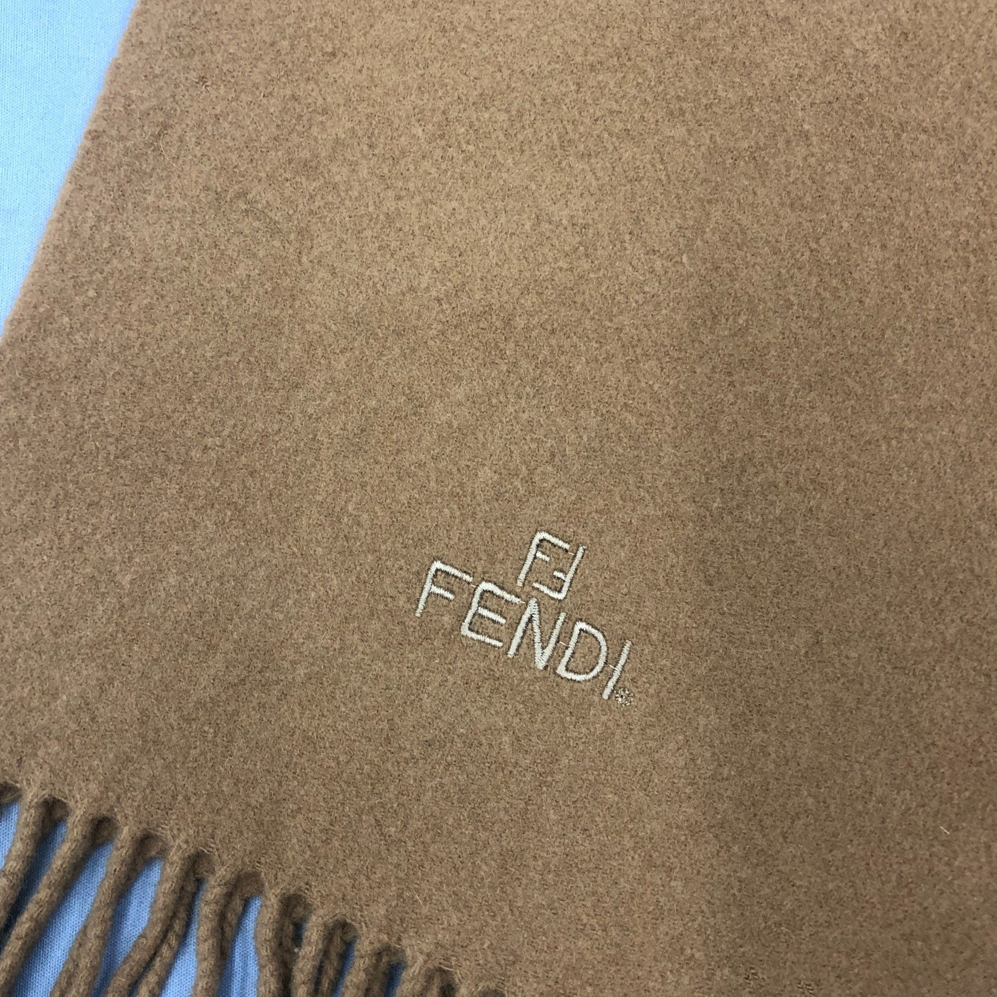 Japanese Brand Vintage Fendi Scarf Muffler Wool Winter Fringe Scarves Size ONE SIZE - 4 Thumbnail