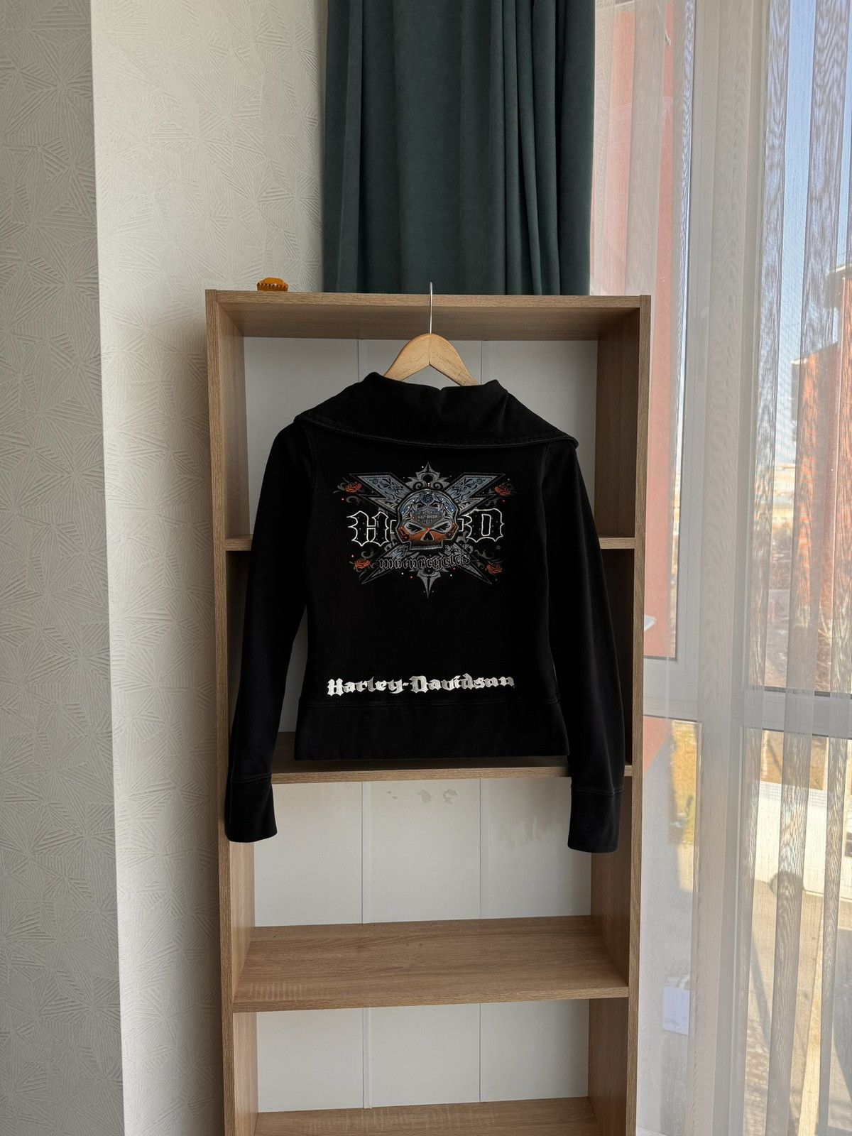 Harley Davidson Vintage Harley-Davidson Japanese W' Big Logo Zip Hoodie Size S / US 4 / IT 40 - 6 Thumbnail