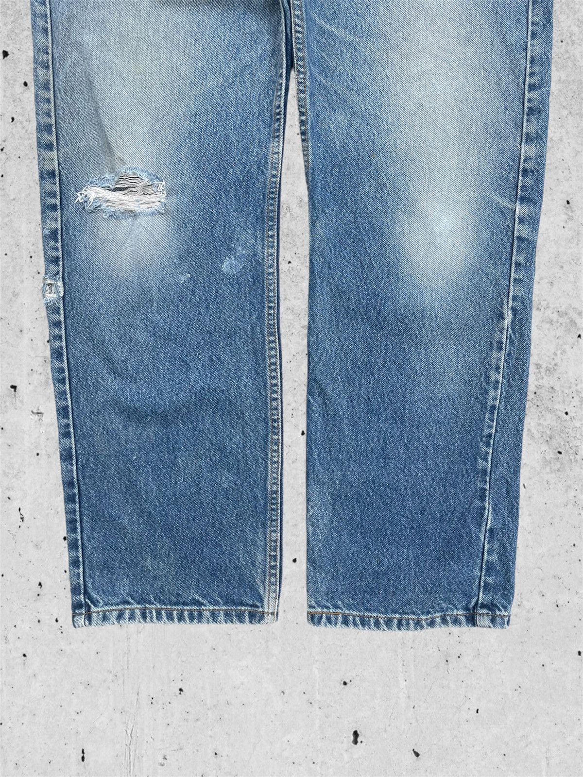 Jean × Levi's 🔥 Levi's 505 Distressed Denim Vintage W35 🔥 Size US 35 - 4 Thumbnail