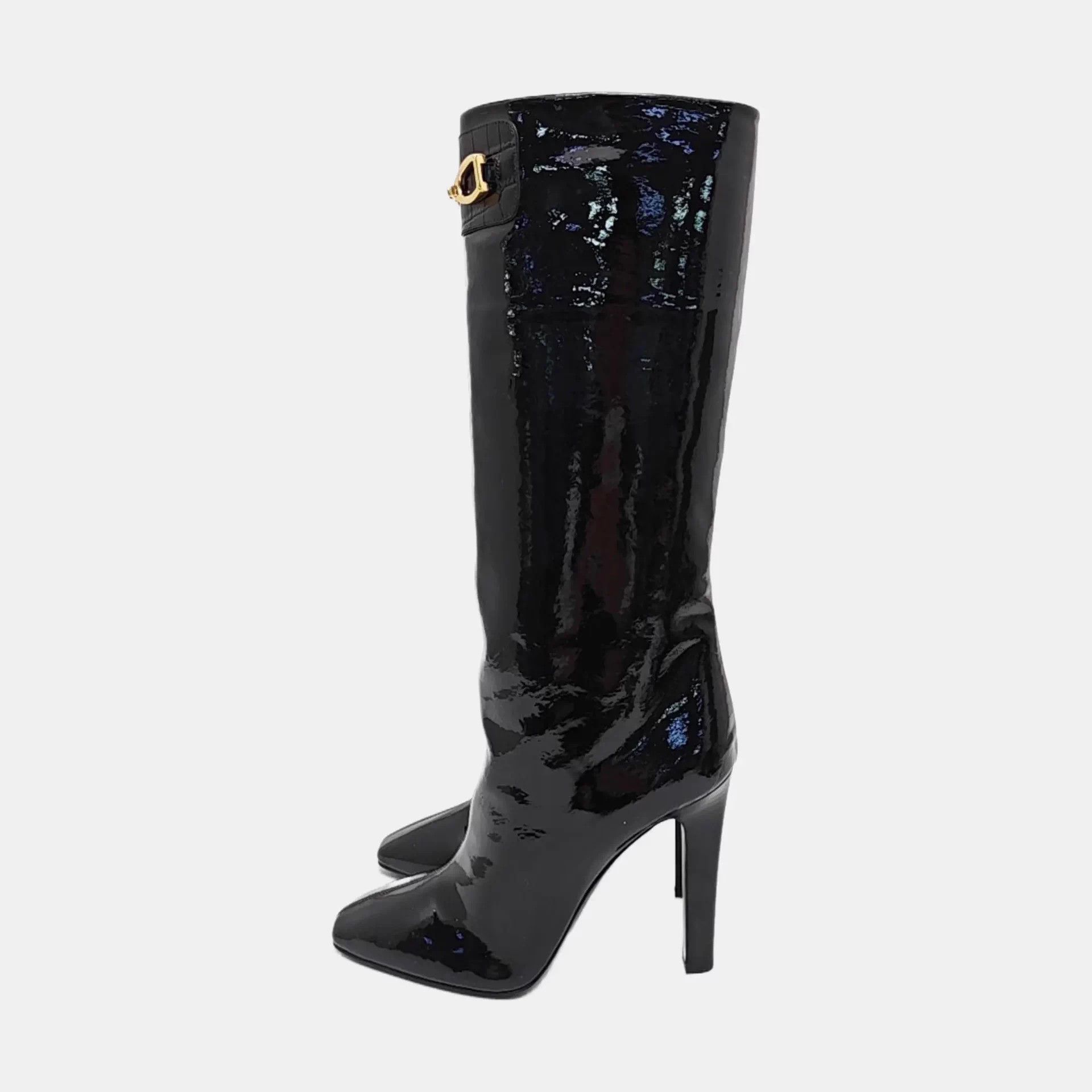 Saint Laurent Paris YSL heel boots 38 Size US 8 / IT 38 - 1 Thumbnail