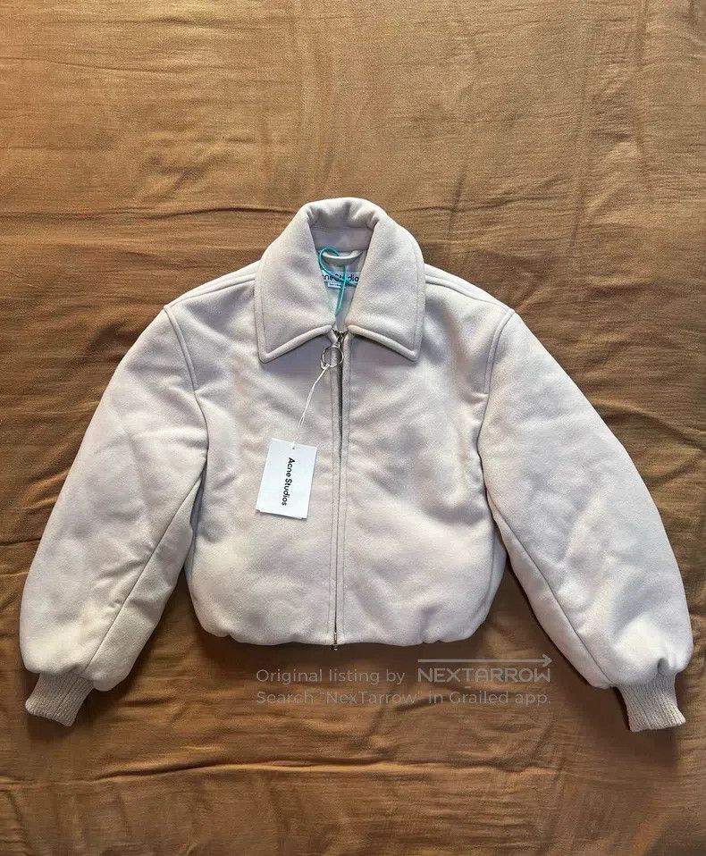 Acne Studios Cream Women's Pilot Barn Style Wool Jacket