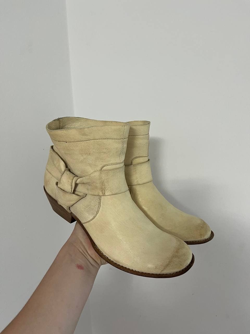 If Six Was Nine Vintage Italian As 98 Guidi style Faded Biker High Boots Size US 7.5 / IT 37.5 - 1 Thumbnail