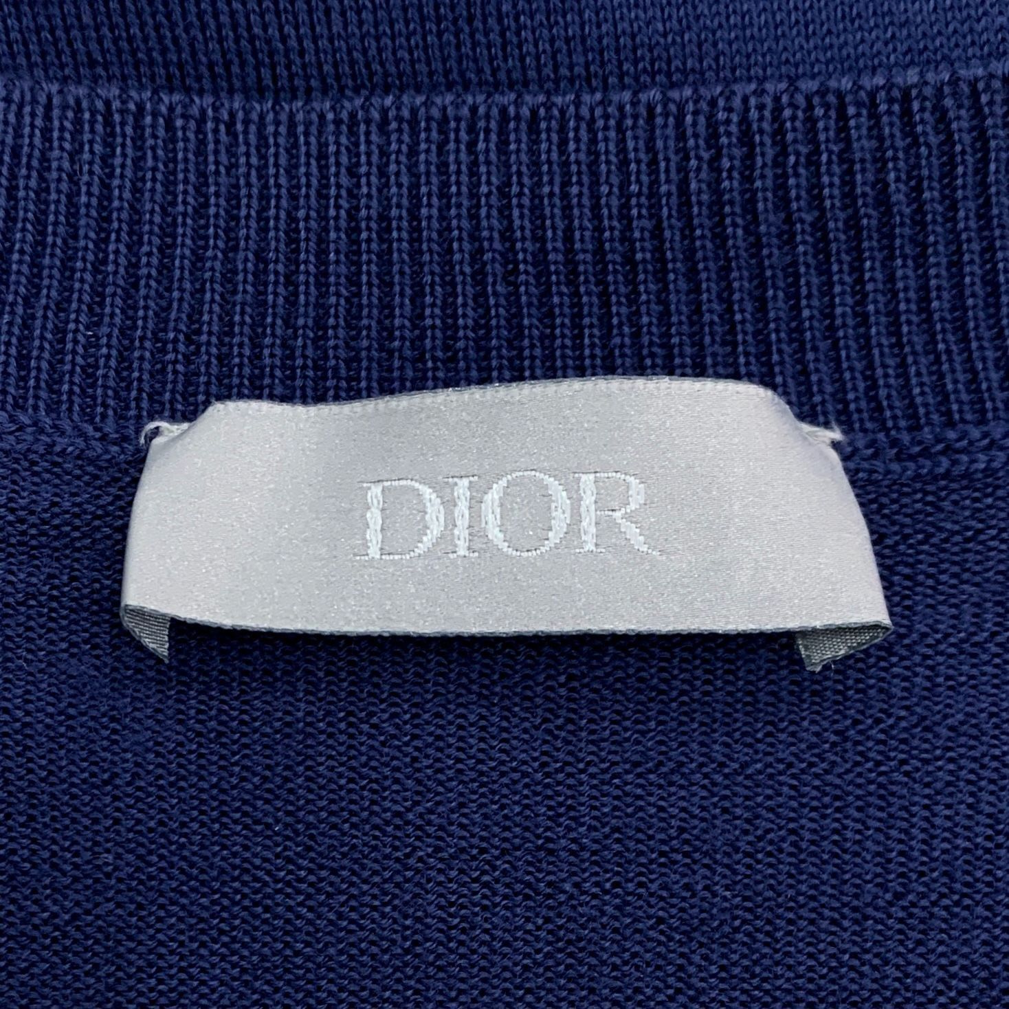 Dior Dior x Kenny Scharf Navy Logo Poker Print Wool Knit Sweater Size US XL / EU 56 / 4 - 2 Thumbnail