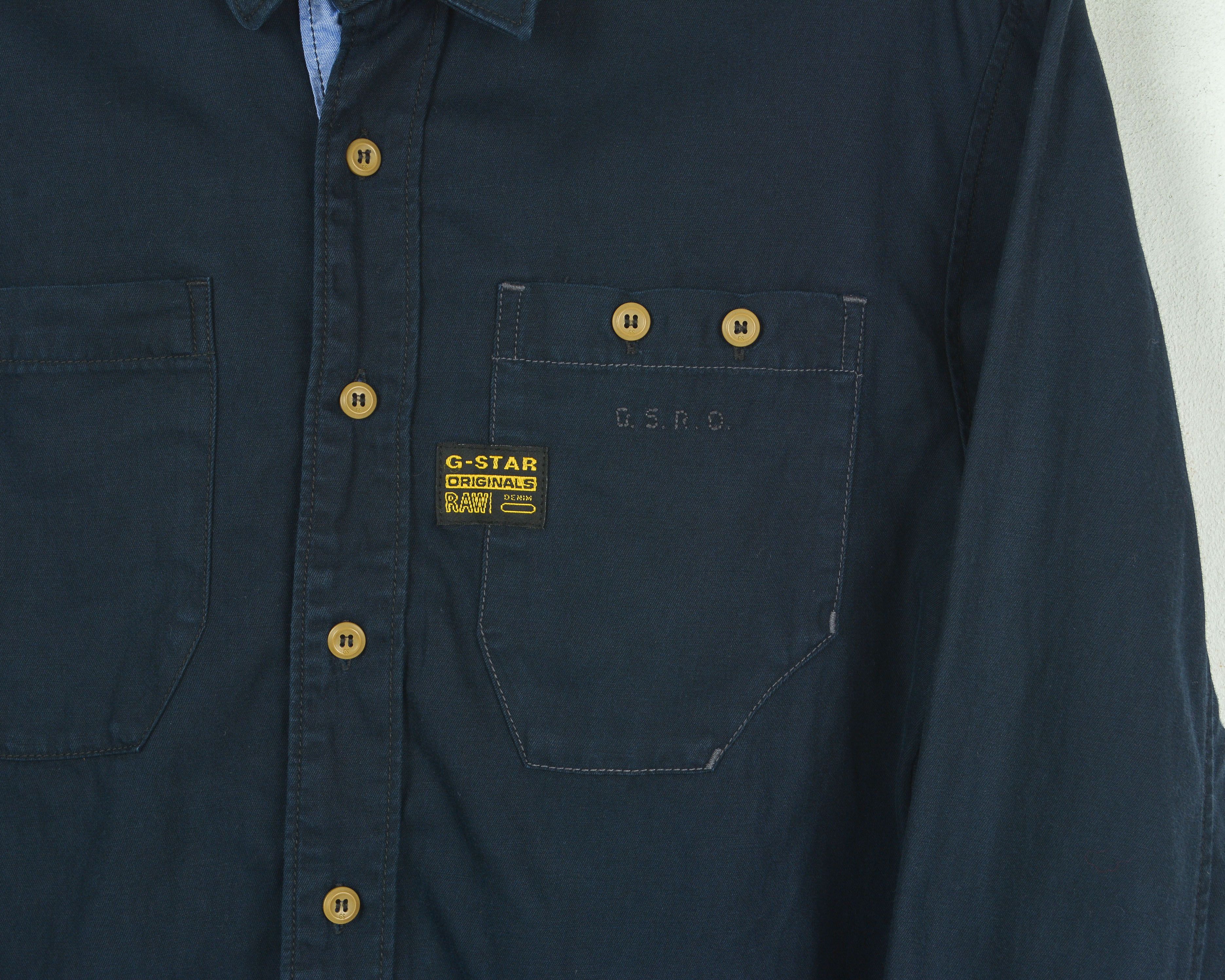 G-Star William Varsity Mens S Denim Shirt Long Sleeve Casual Navy Size US S / EU 44-46 / 1 - 3 Thumbnail