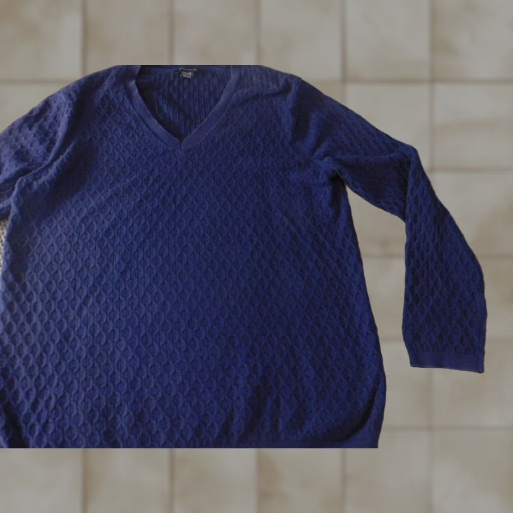 Tommy Hilfiger Tommy Hilfiger Womens Sweater 2XL XXL Blue pullover v-neck Classic casual Size M / US 6-8 / IT 42-44 - 1 Thumbnail