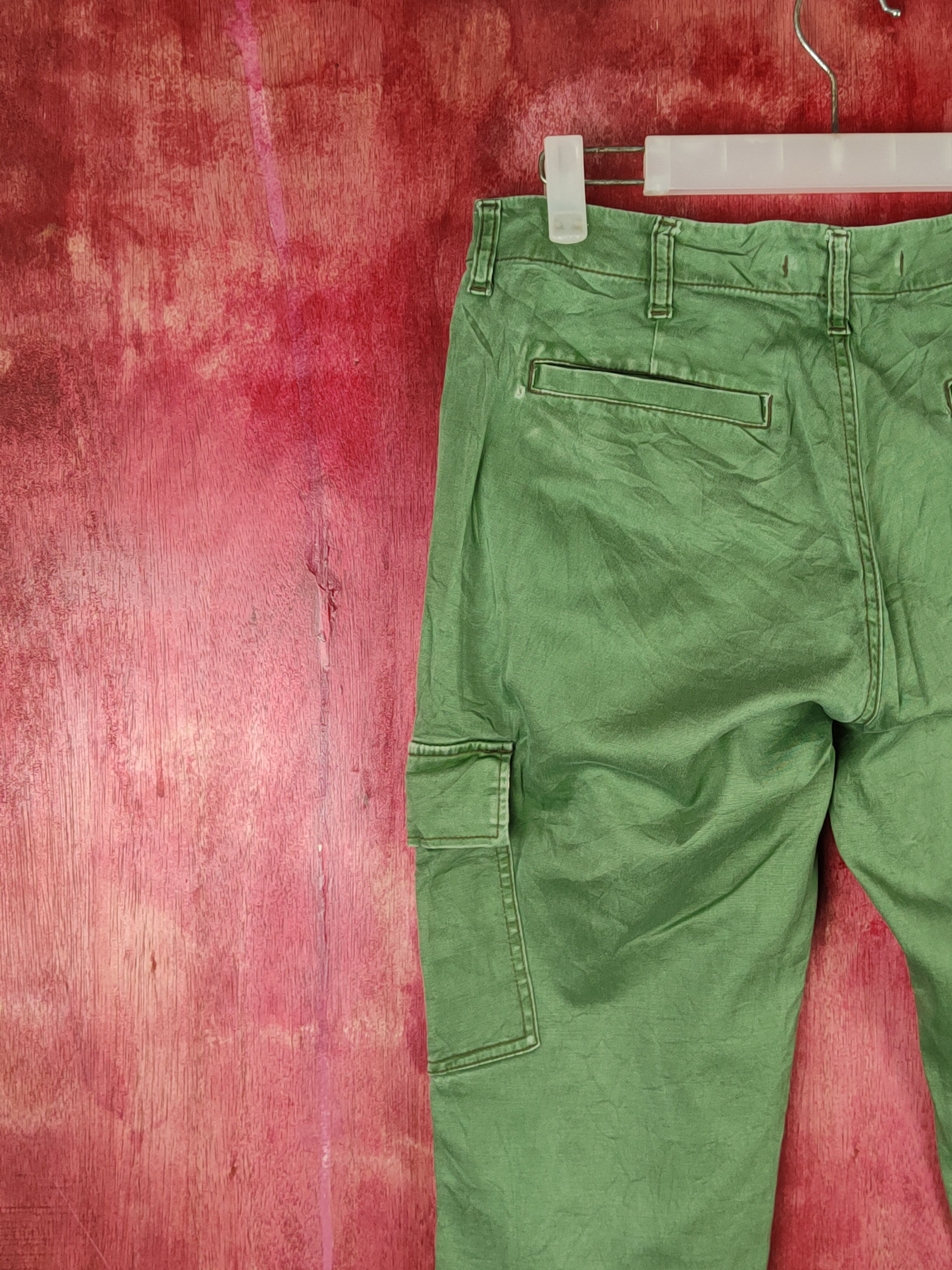 Global Work × Japanese Brand Global Work Green Multipocket Tactical Cargo Pants #S1415 Size US 31 - 8 Thumbnail