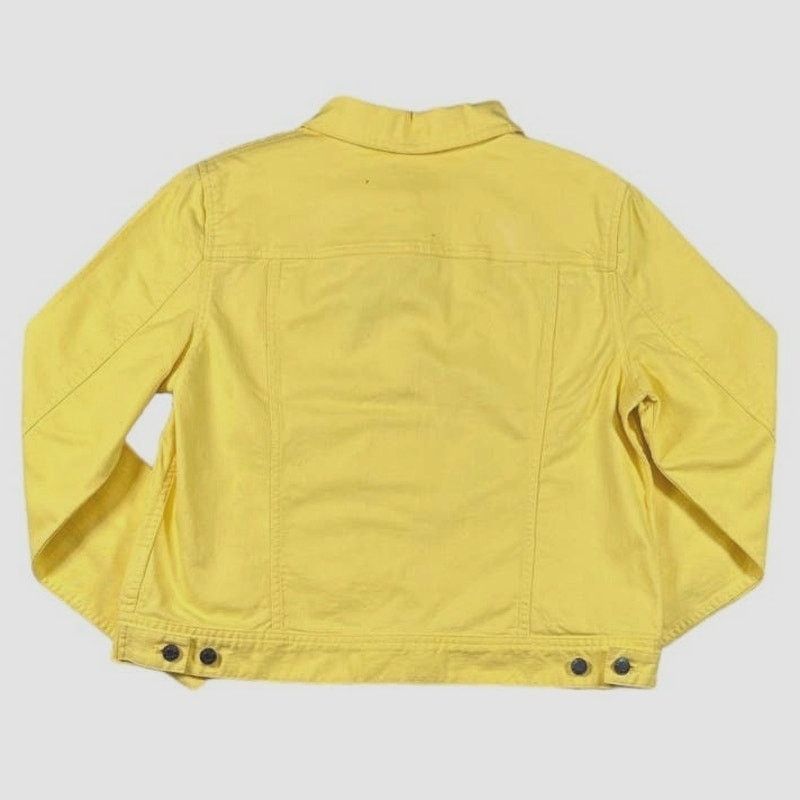 NBDN Nobrandedon Talbots Yellow Denim Blazer/Jacket | Size L Size L / US 10 / IT 46 - 2 Thumbnail