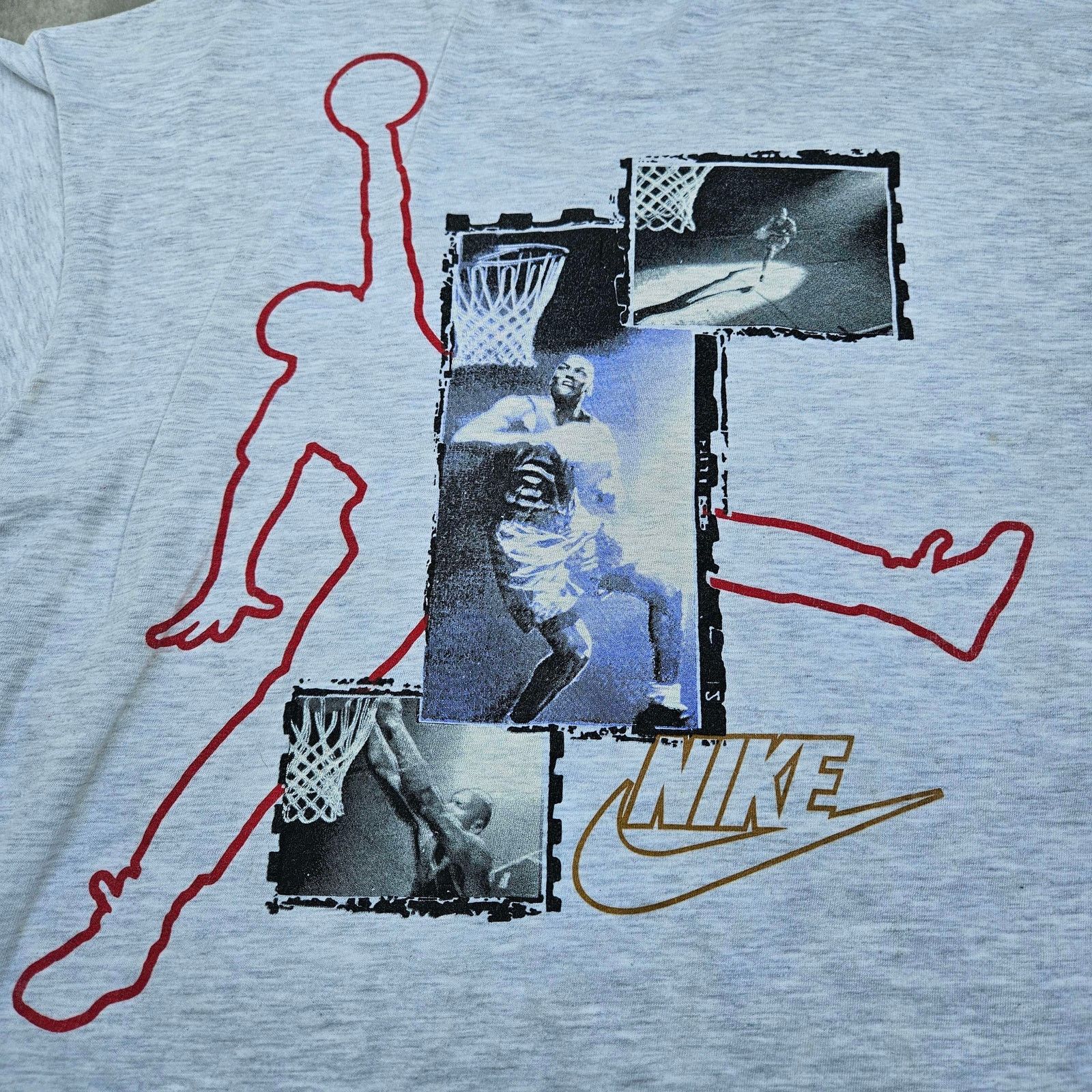 Nike Vintage Nike Michael Jordan Tee Grey Basketball X-Large 90s Size US XL / EU 56 / 4 - 2 Thumbnail