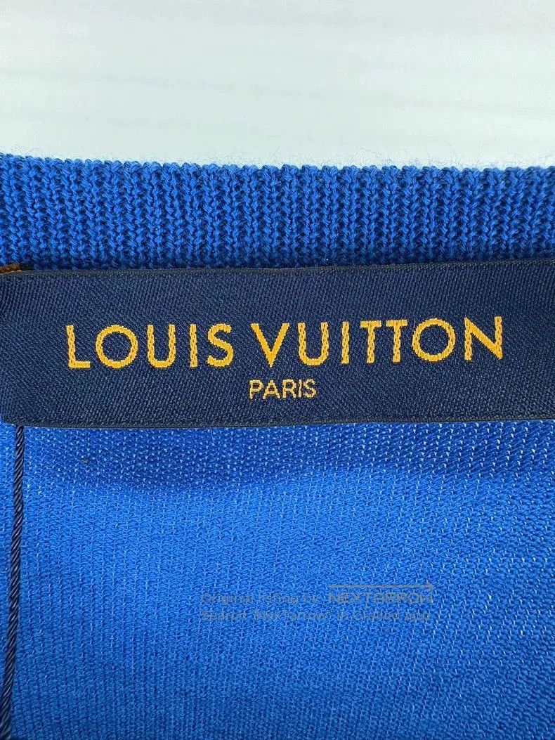 Louis Vuitton Louis Vuitton Blue Sky White Cloud Knit Short Sleeve. Size US XXL / EU 58 / 5 - 5 Thumbnail