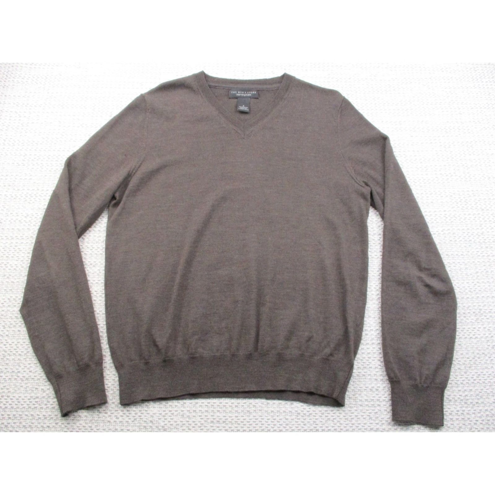 Bloomingdale's The Men's Store Bloomingdale's Sweater Mens Small Merino Wool V Neck Pullover Shirt? Size US S / EU 44-46 / 1 - 2 Thumbnail