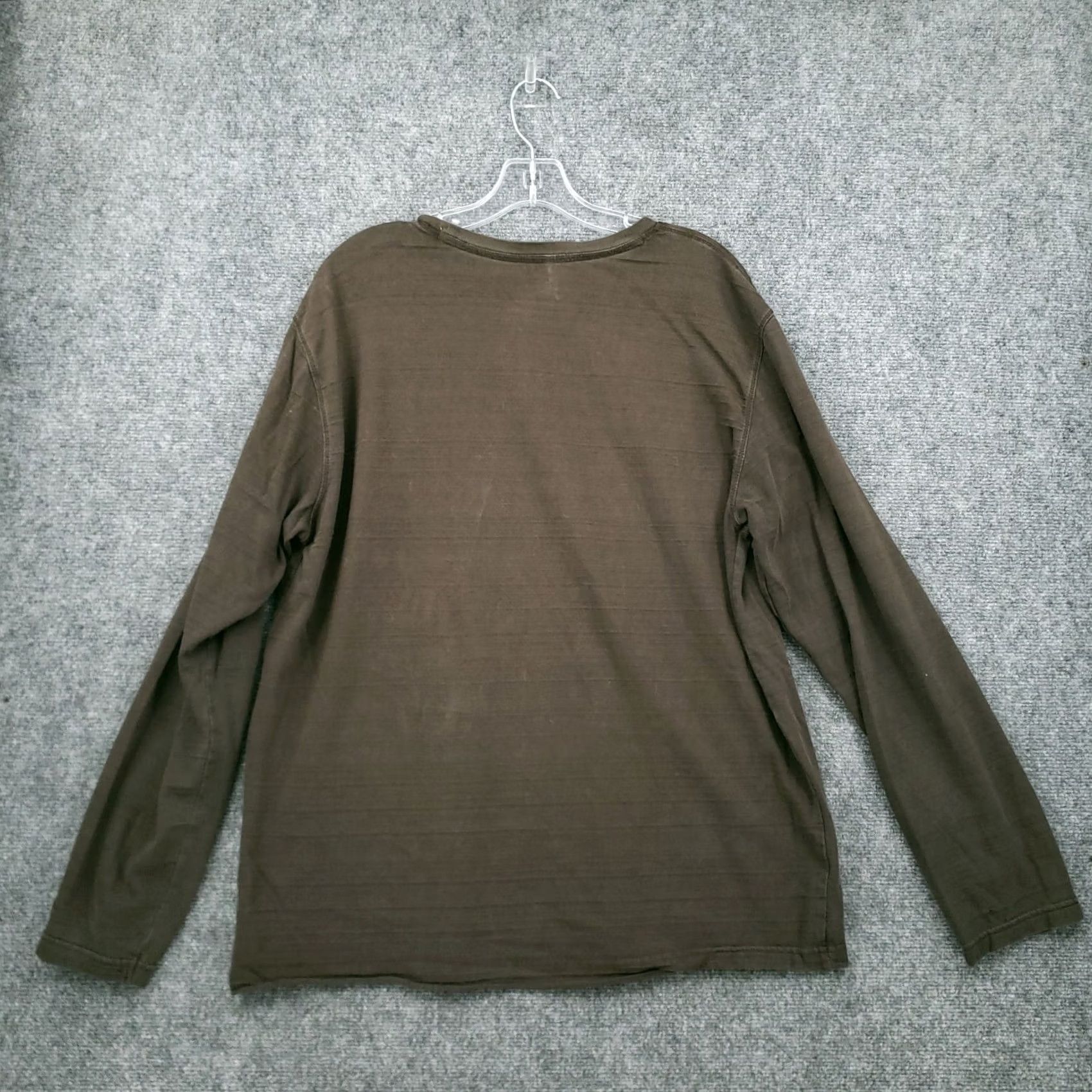 Gap Gap Cambridge Linemen T-Shirt Mens L Brown Cotton Long Sleeve Crew Neck Shirt Size US L / EU 52-54 / 3 - 2 Thumbnail