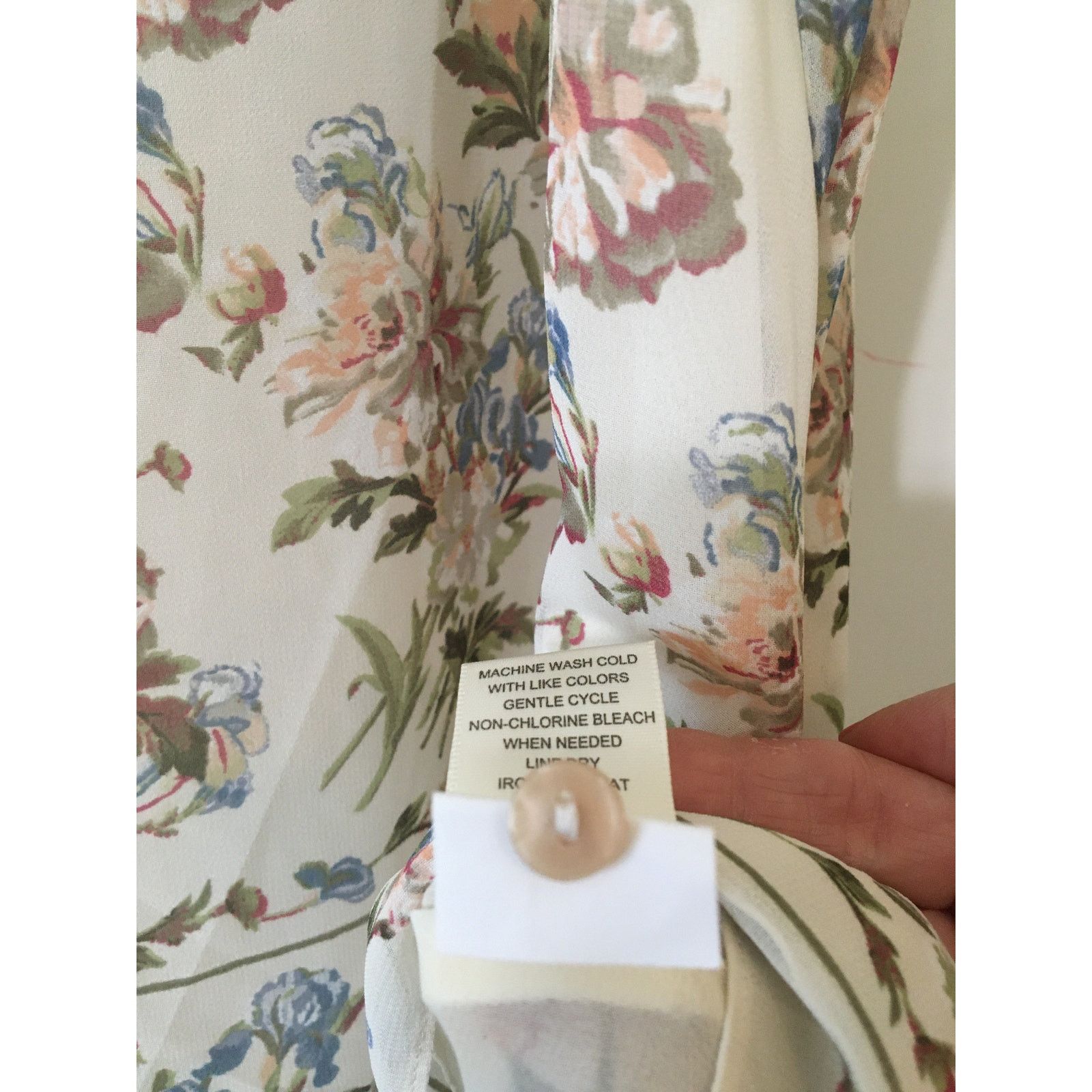 Other NWT Max Studio Edit XS Violette Lined Beige Muted Floral Top Size XS / US 0-2 / IT 36-38 - 7 Thumbnail