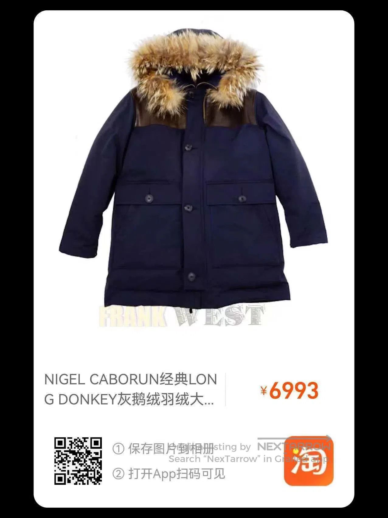 Nigel Cabourn classic long donkey down jacket with fur hood. Size US XXL / EU 58 / 5 - 8 Thumbnail