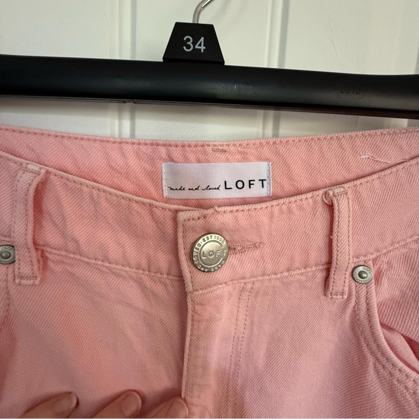 Other LOFT Pink High Waist Palazzo Jeans Size 27" / US 4 / IT 40 - 2 Thumbnail