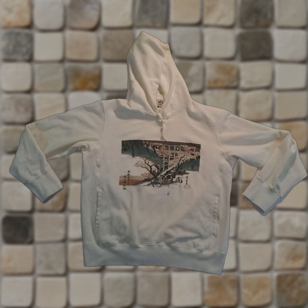 Uniqlo VINTAGE Uniqlo Sweatshirt Hooded Pullover White L Men Art Museum of Fine Arts Boston UT Univeristy? (Note: Original title provided) Size US L / EU 52-54 / 3 - 1 Thumbnail