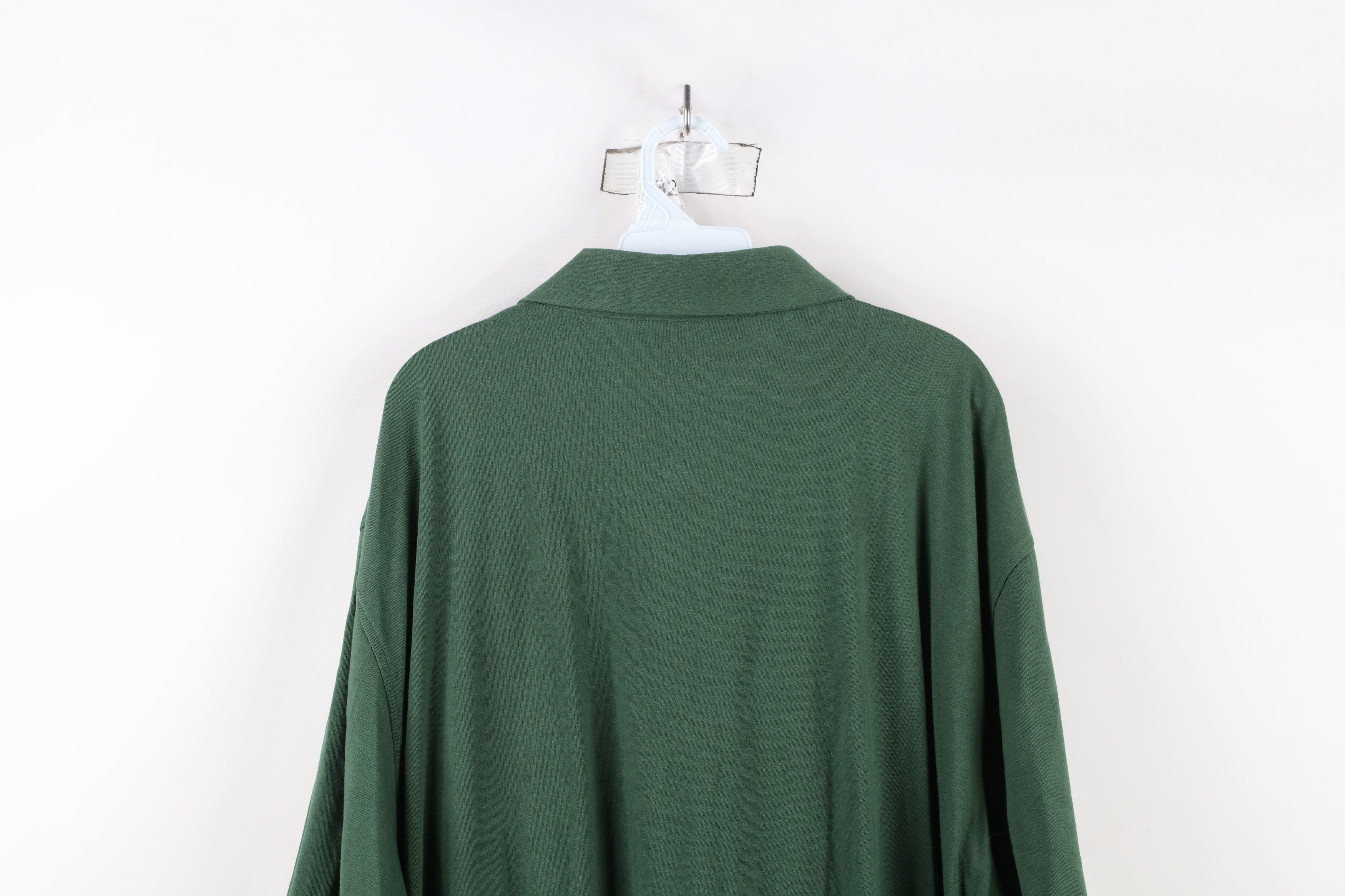 Vintage Deadstock Vintage 90s Streetwear Pullover Polo Shirt Green Size US XXL / EU 58 / 5 - 11 Thumbnail