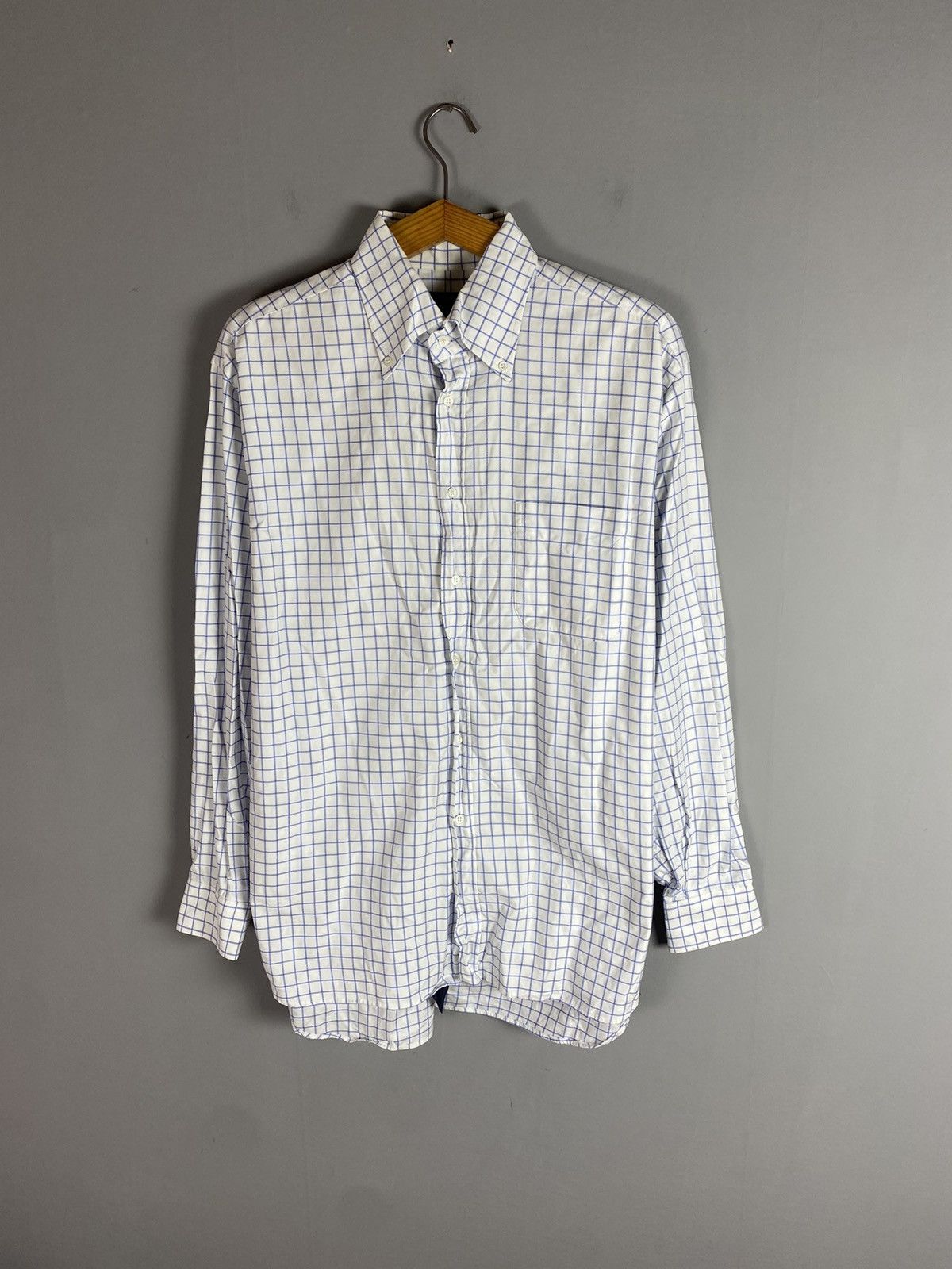 Burberry Vintage 90s Burberry shirt button up Size US XL / EU 56 / 4 - 1 Thumbnail