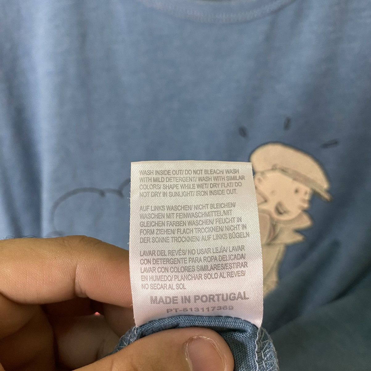 Cartoon Network × Vintage Moulinsart x Tintin Vintage Cartoon Made in Portugal Tee Size US L / EU 52-54 / 3 - 7 Thumbnail