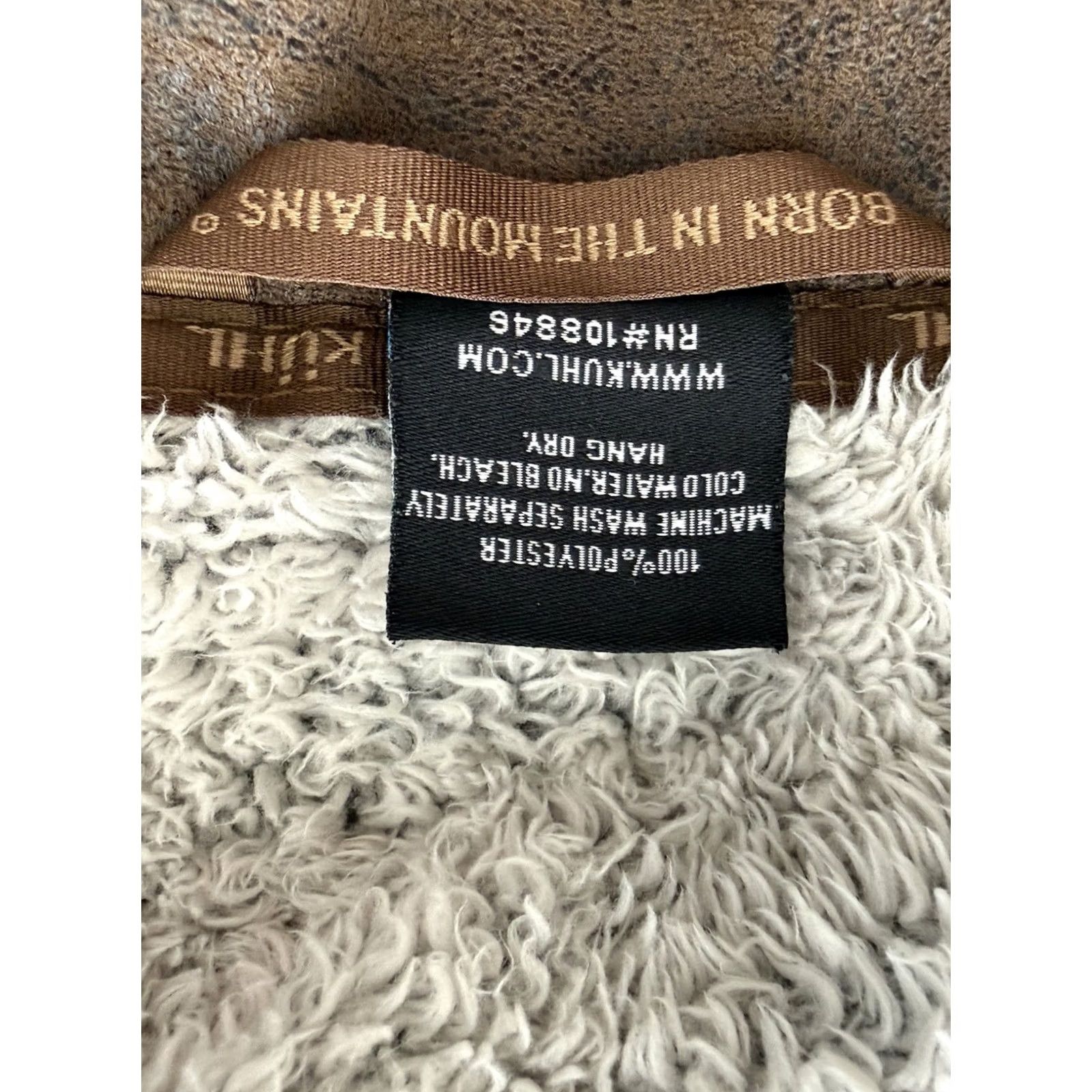 Vintage Kuhl Womens Cream Pullover Sherpa Sweater XS Hidden Hood Brown Cozy Outdoor Hike Size XS / US 0-2 / IT 36-38 - 6 Thumbnail